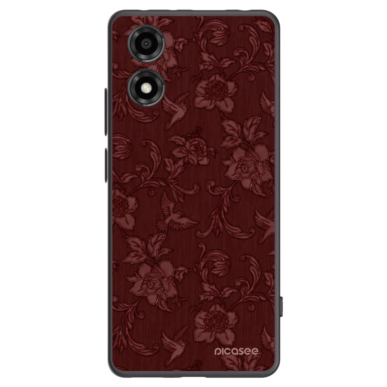 Picasee silikónový čierny obal pre Motorola Moto E14 - Red Elegance