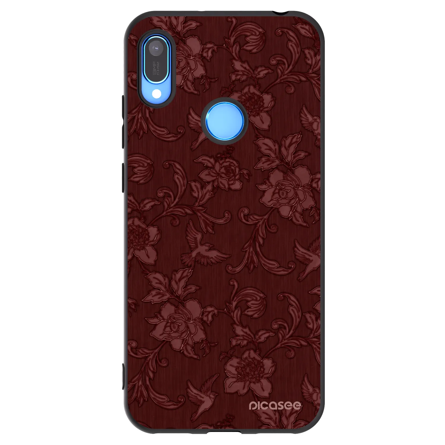 Picasee silikónový čierny obal pre Huawei Y6 2019 - Red Elegance