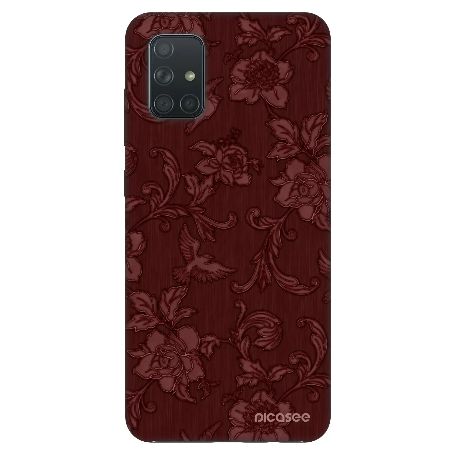 Picasee Fashion Case pre Samsung Galaxy A71 A715F - Red Elegance