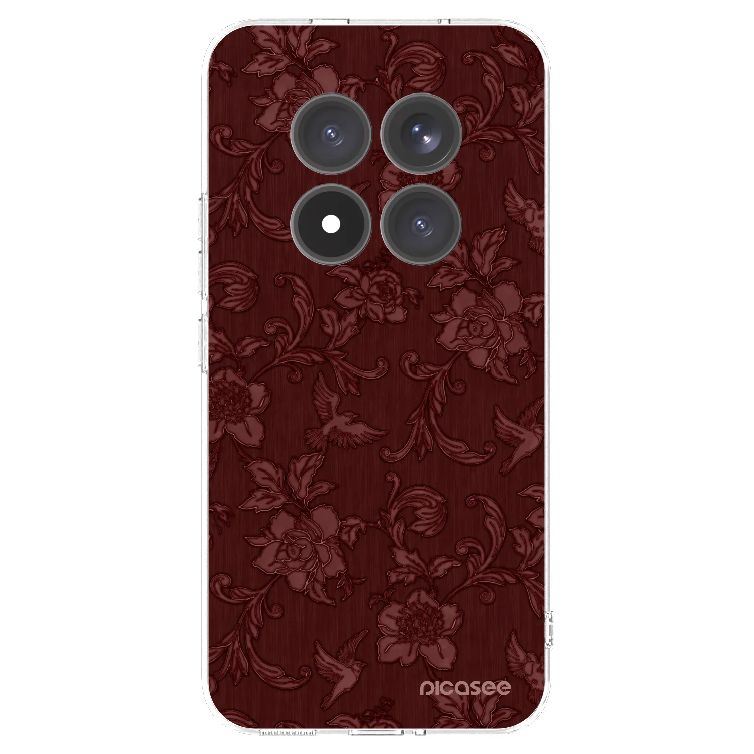 Picasee silikónový prehľadný obal pre Xiaomi Redmi Note 15 Pro+ - Red Elegance