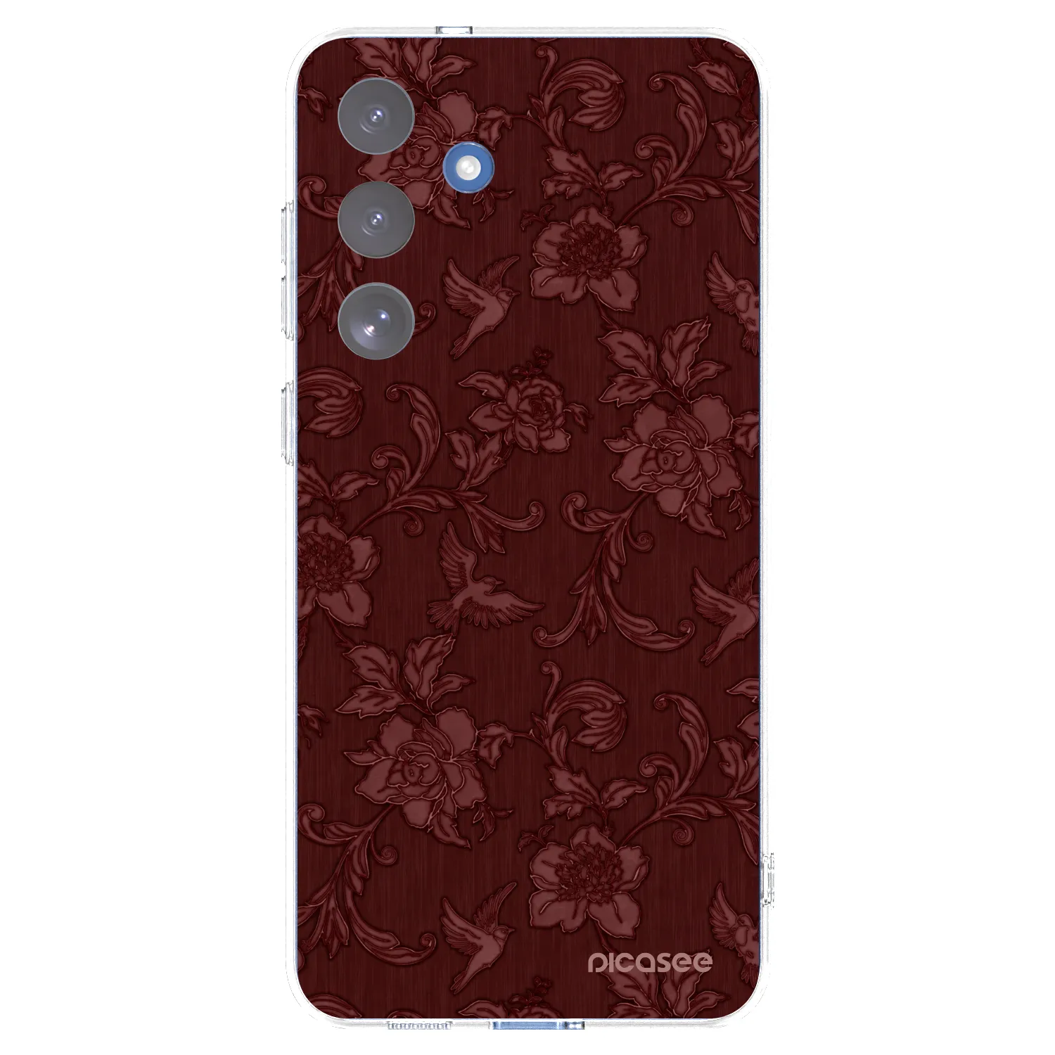Picasee silikónový prehľadný obal pre Samsung Galaxy S25 FE 5G - Red Elegance