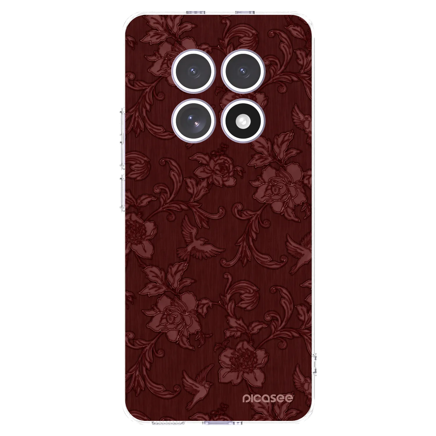 Picasee silikónový prehľadný obal pre Xiaomi Redmi Note 15 4G - Red Elegance