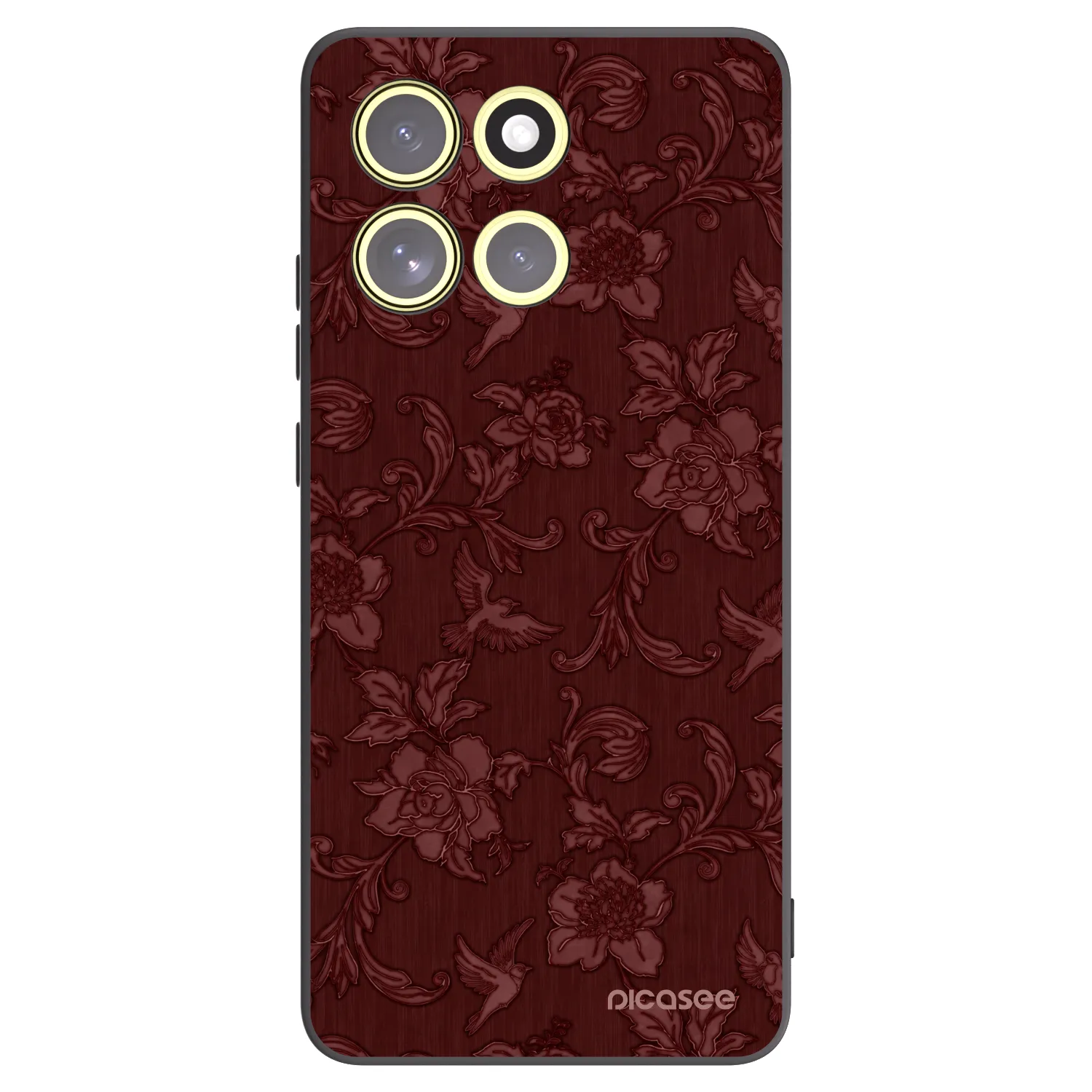Picasee silikónový čierny obal pre Motorola Moto G86 Power 5G - Red Elegance