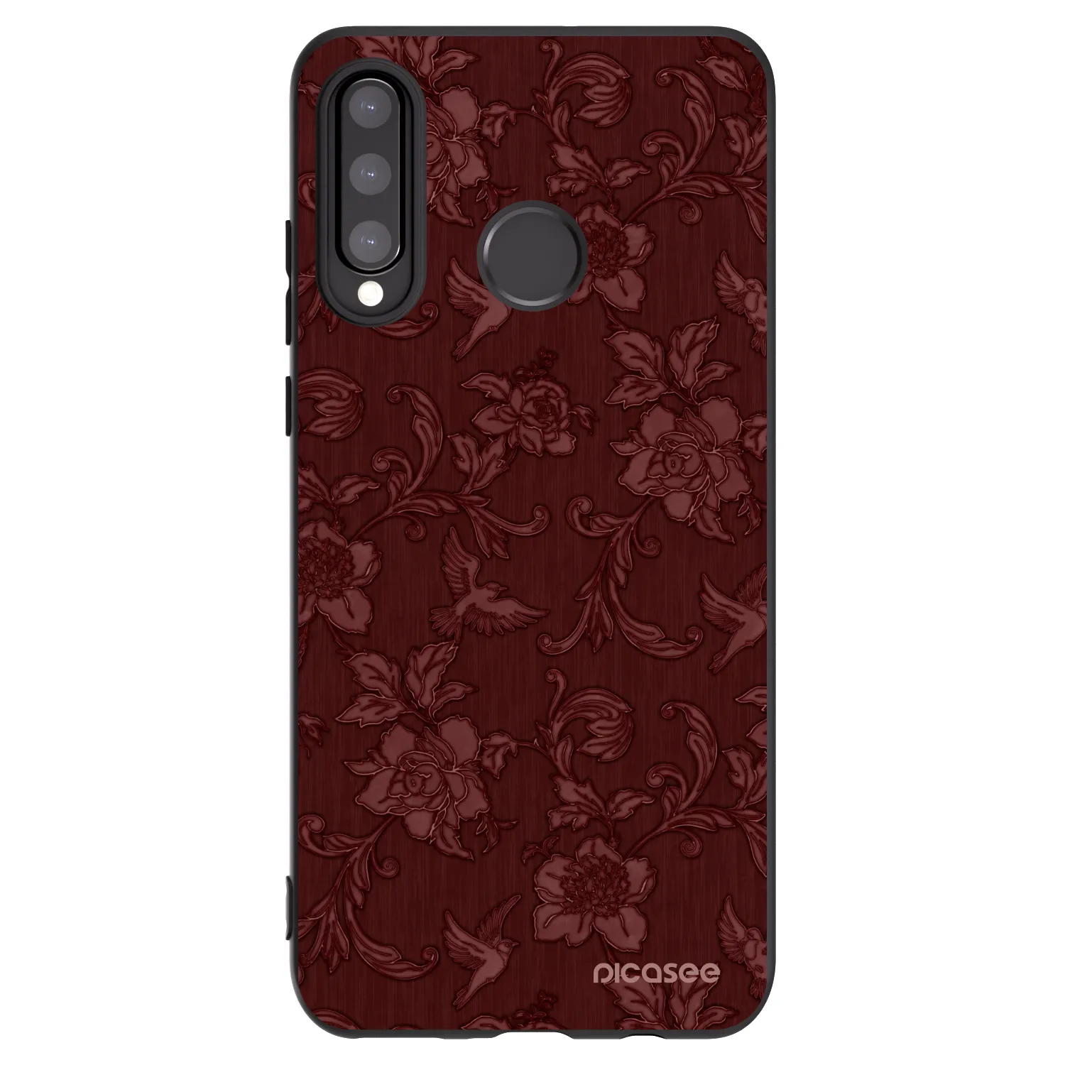 Picasee silikónový čierny obal pre Huawei P30 Lite - Red Elegance