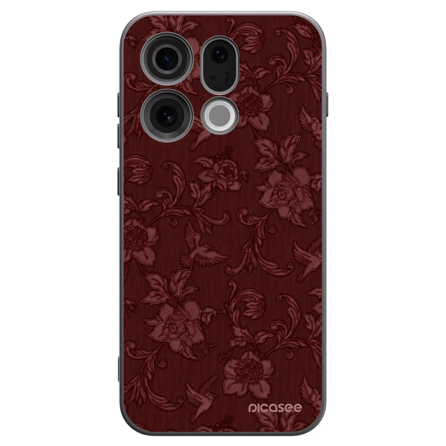 Picasee silikónový čierny obal pre OPPO Find X9 - Red Elegance