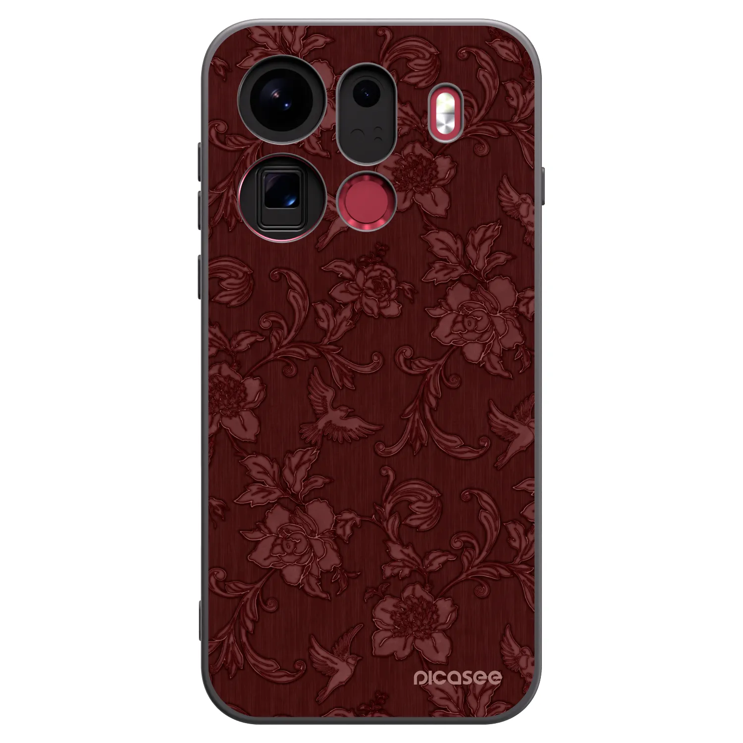 Picasee silikónový čierny obal pre OPPO Find X9 Pro - Red Elegance