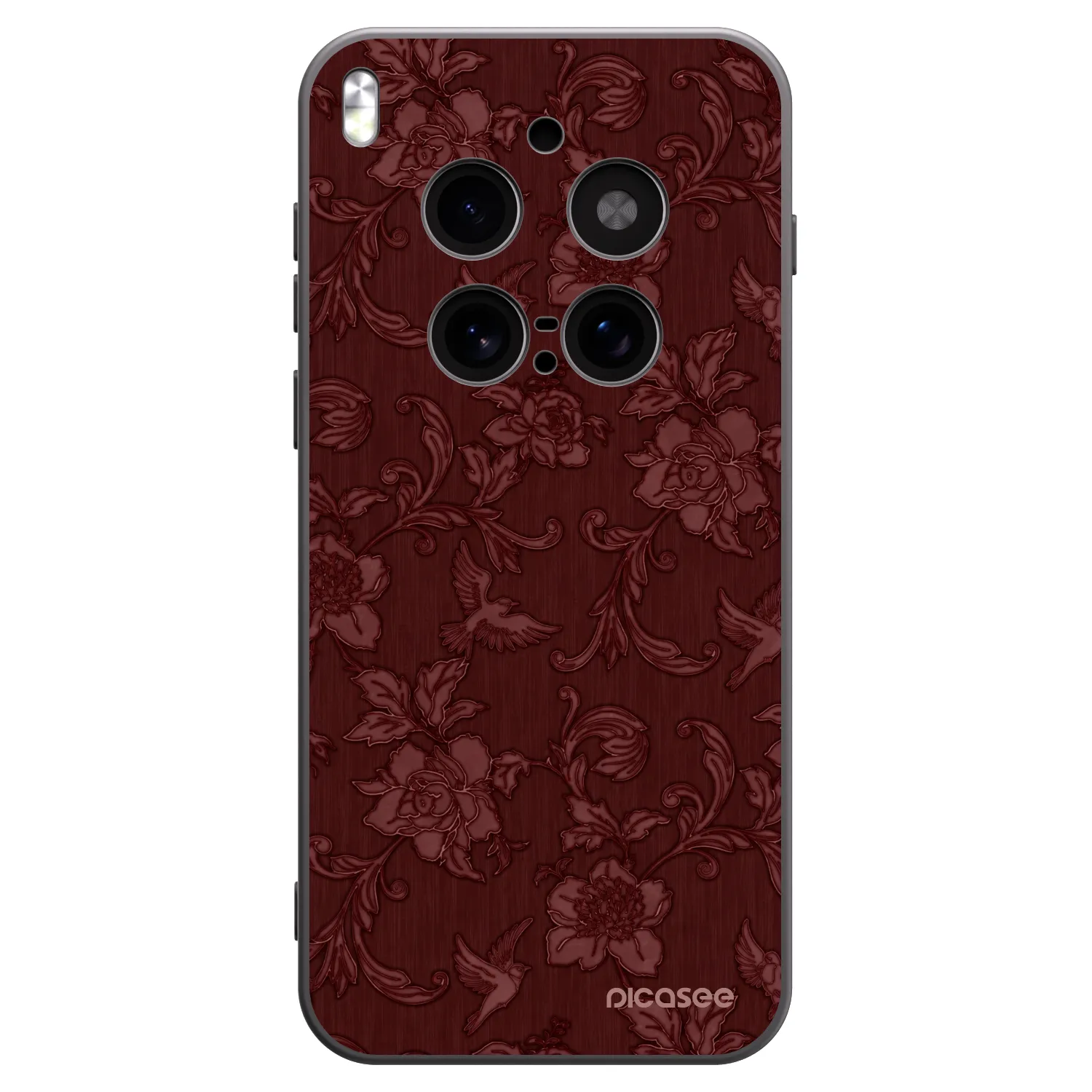 Picasee silikónový čierny obal pre Vivo X300 Pro - Red Elegance