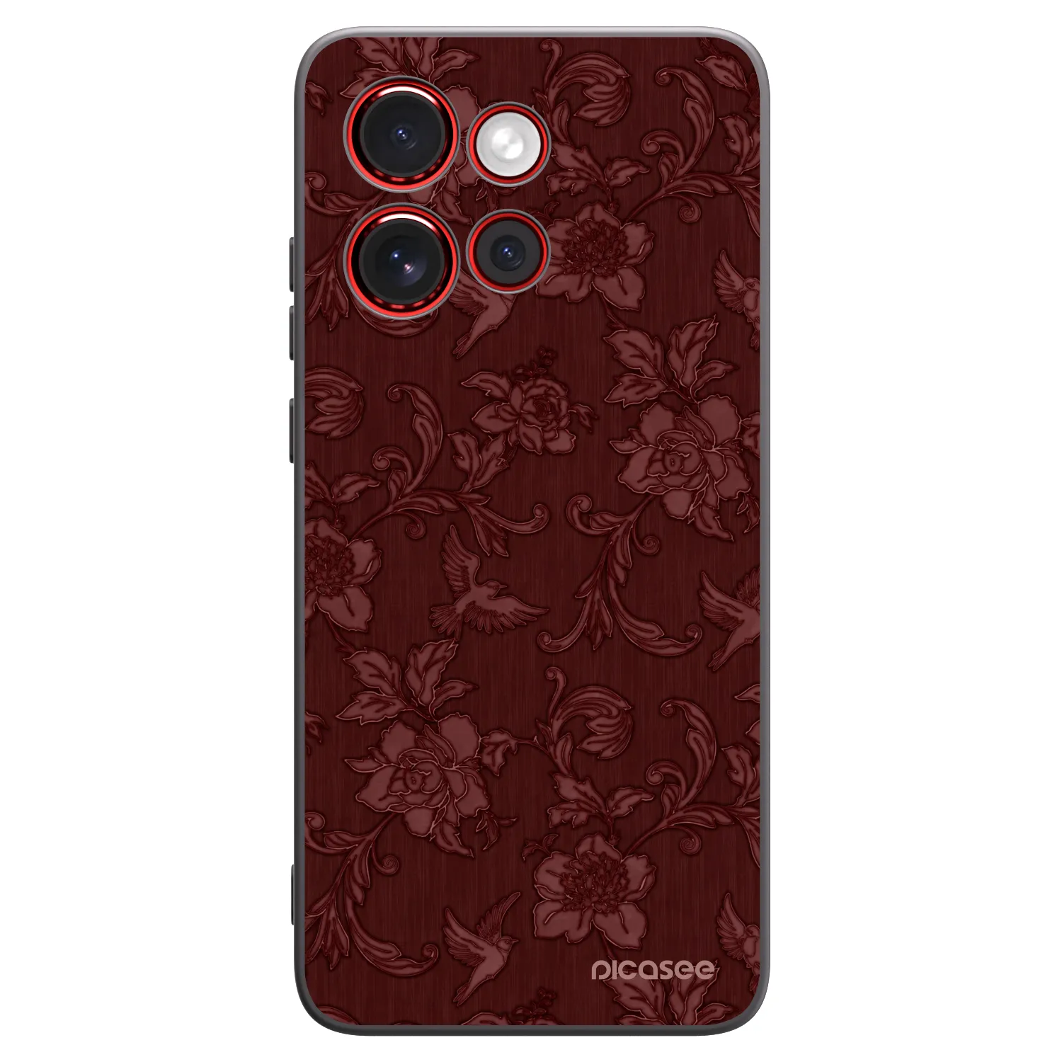 Picasee silikónový čierny obal pre Motorola Edge 60 Neo 5G - Red Elegance