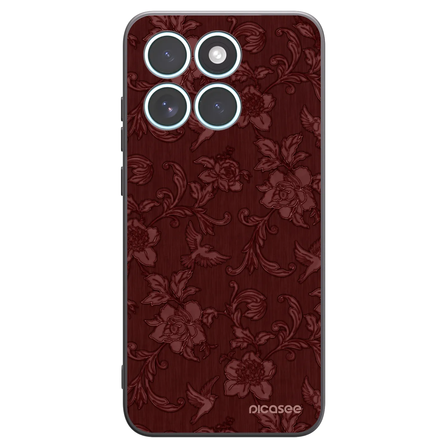 Picasee silikónový čierny obal pre Motorola Edge 70 Fusion - Red Elegance