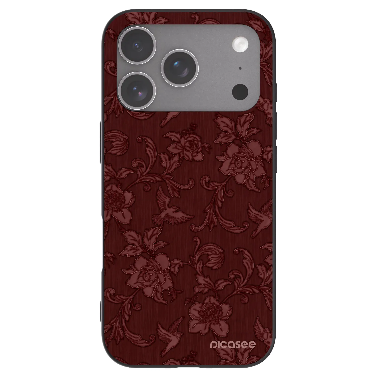 Picasee silikónový čierny obal pre Apple iPhone 18 Pro - Red Elegance