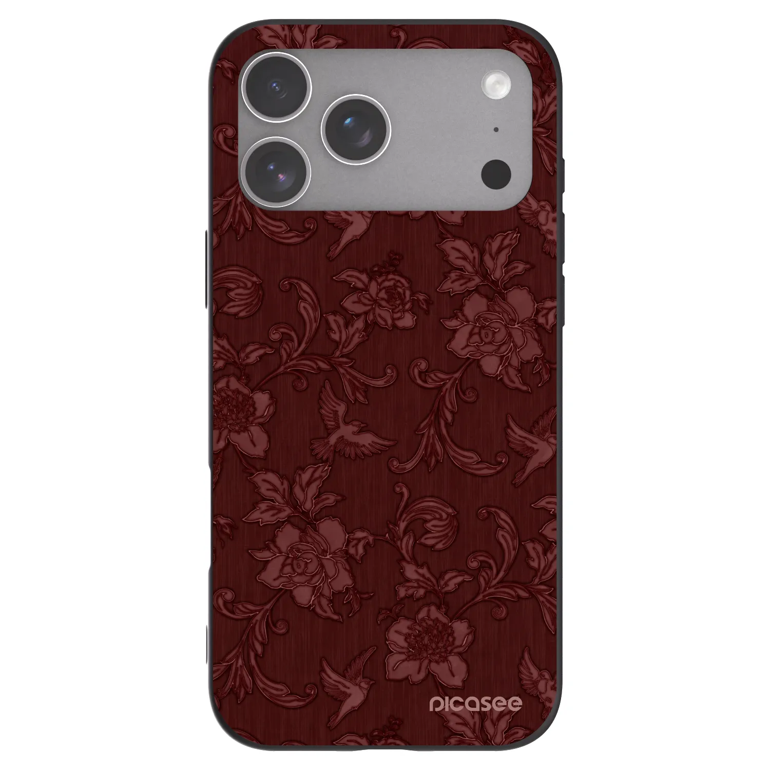 Picasee silikónový čierny obal pre Apple iPhone 18 Pro Max - Red Elegance