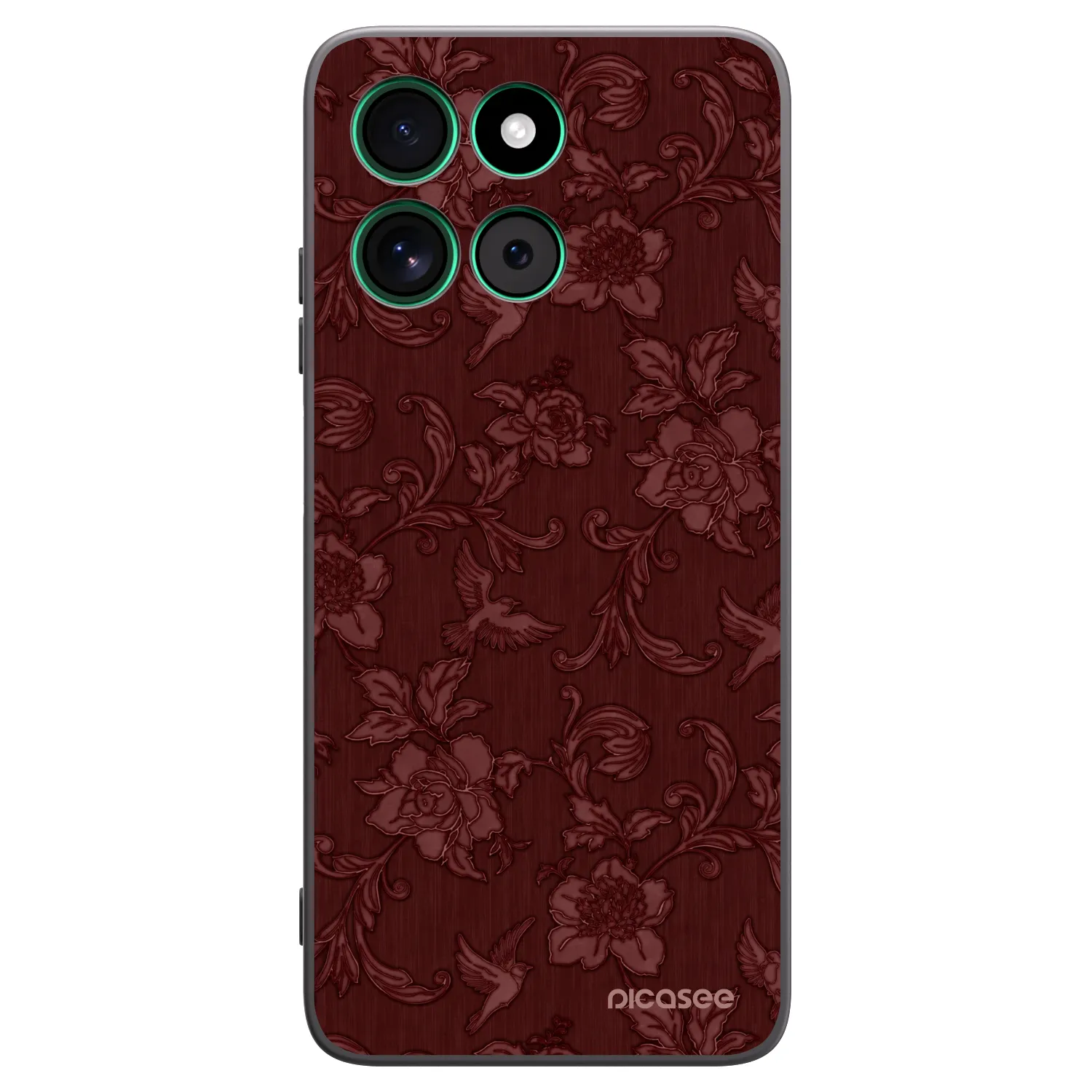 Picasee silikónový čierny obal pre Motorola Moto G57 Power - Red Elegance