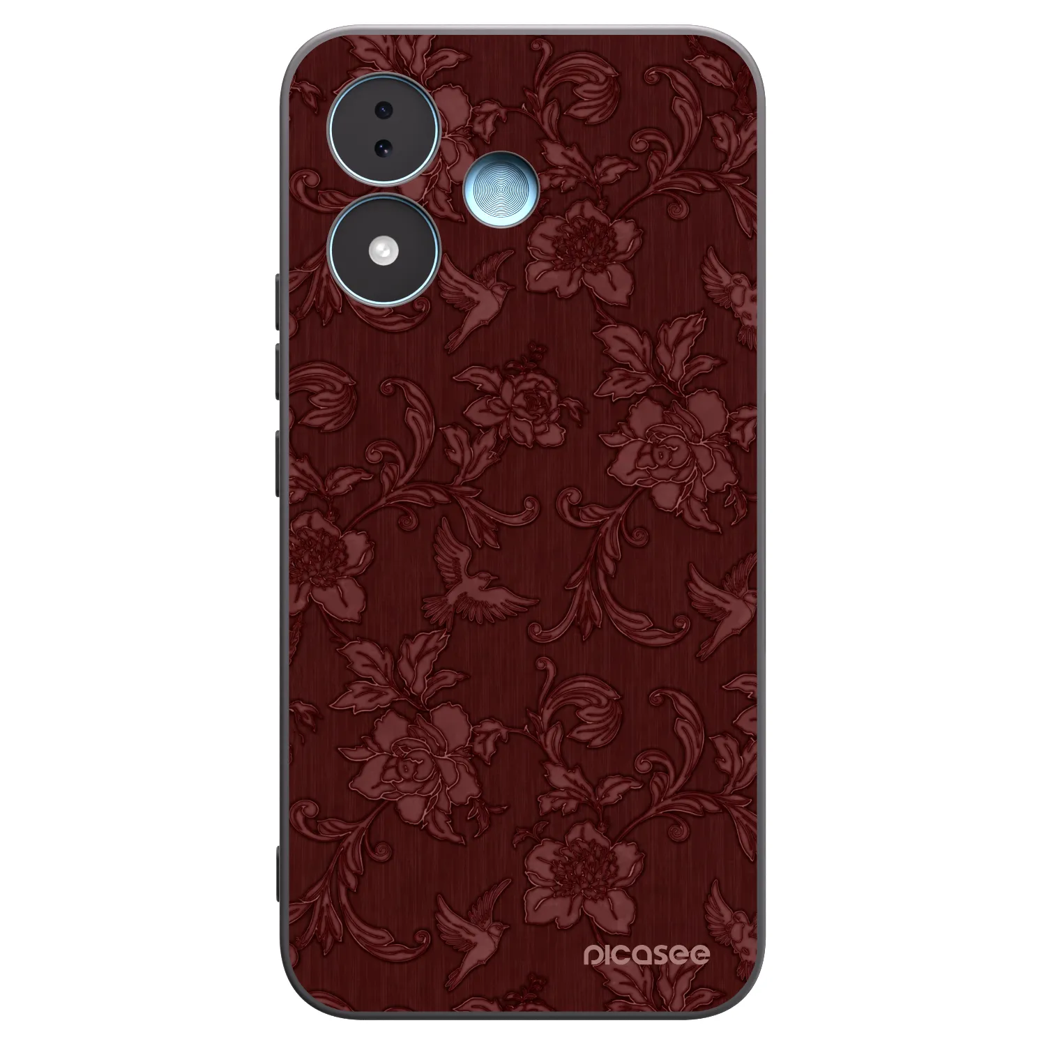 Picasee silikónový čierny obal pre Xiaomi Redmi Note 17 5G - Red Elegance