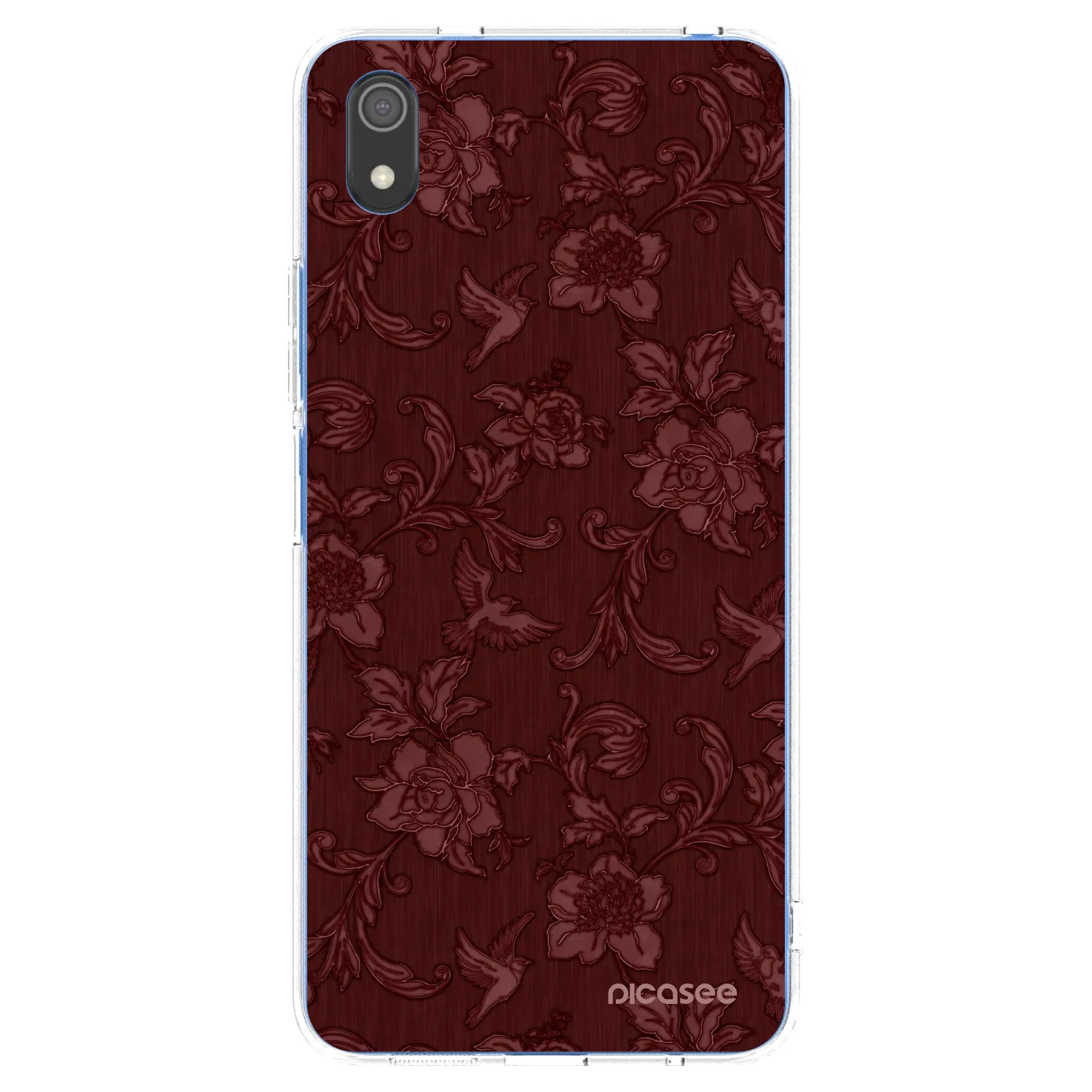 Picasee silikónový prehľadný obal pre Xiaomi Redmi 7A - Red Elegance