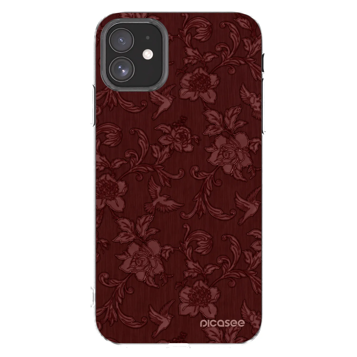 Picasee silikónový prehľadný obal pre Apple iPhone 11 - Red Elegance