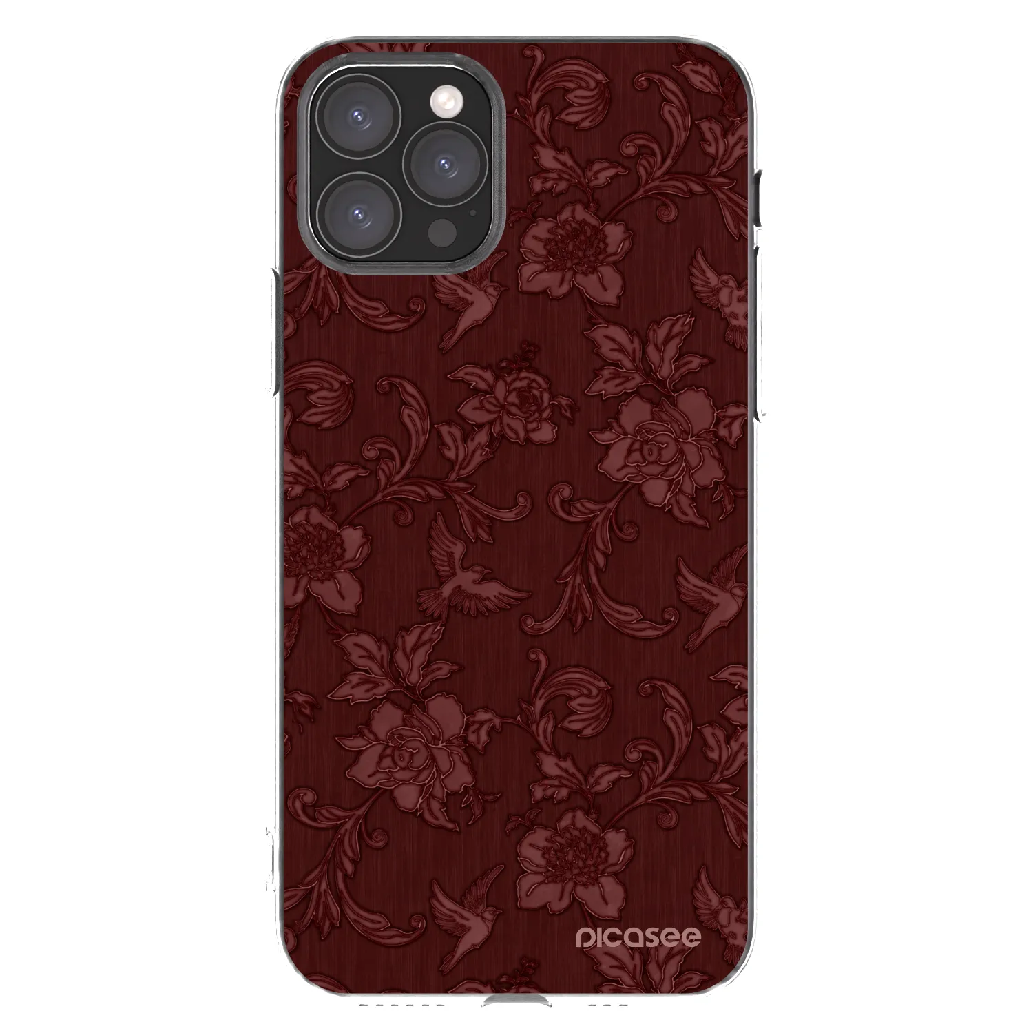 Picasee silikónový prehľadný obal pre Apple iPhone 11 Pro - Red Elegance