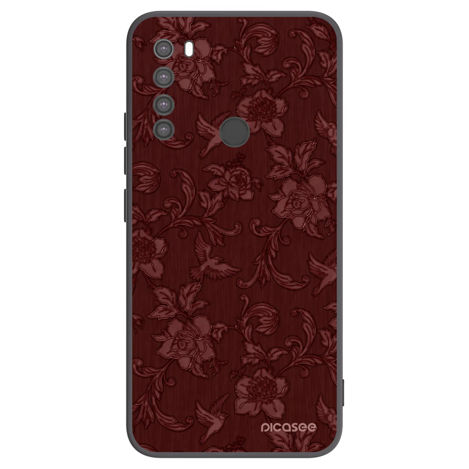 Picasee silikónový čierny obal pre Xiaomi Redmi Note 8 - Red Elegance