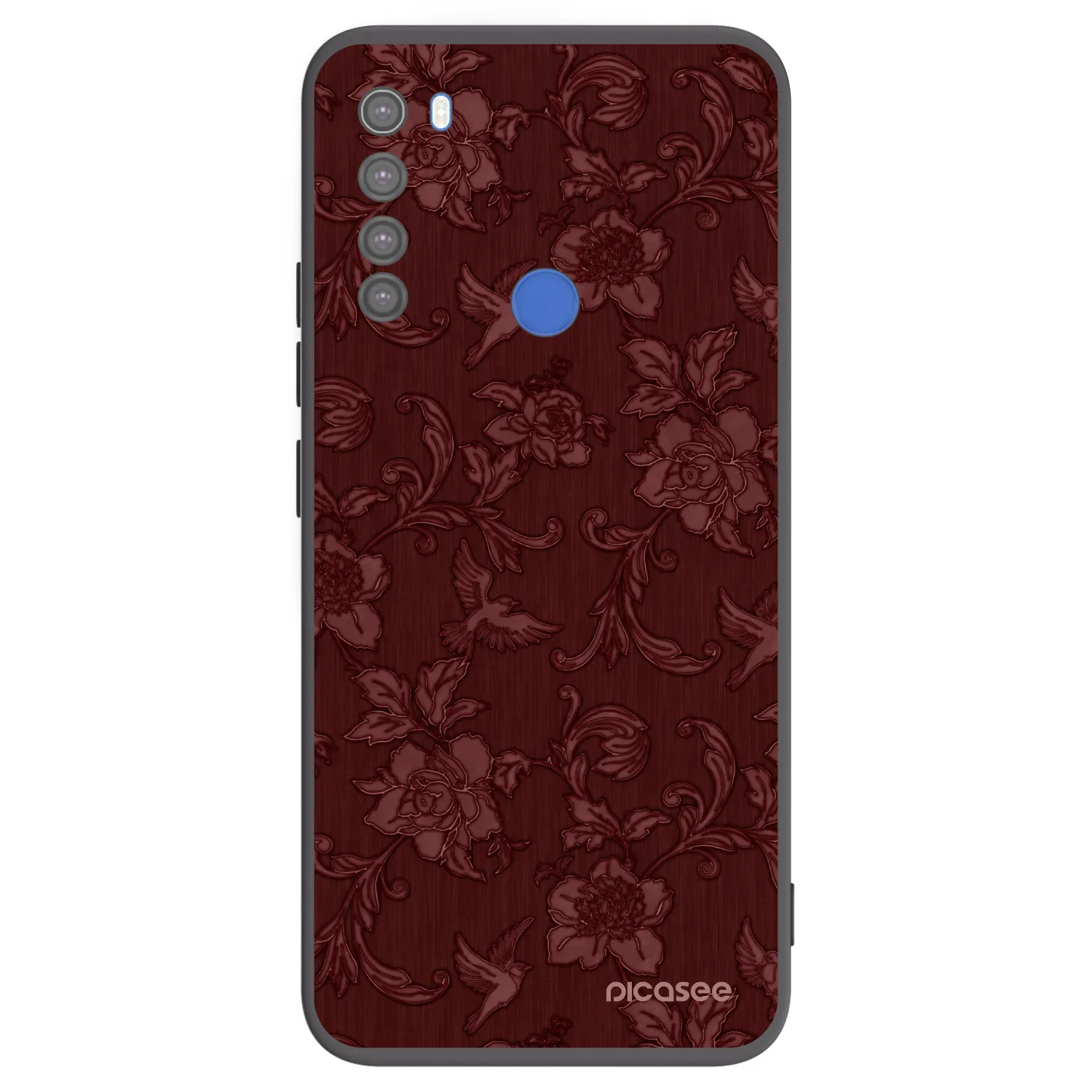 Picasee silikónový čierny obal pre Xiaomi Redmi Note 8T - Red Elegance