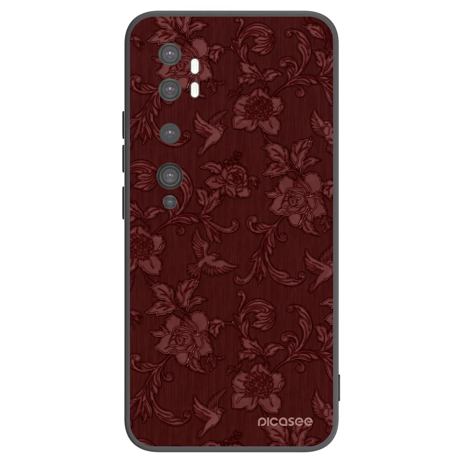 Picasee silikónový čierny obal pre Xiaomi Mi Note 10 (Pro) - Red Elegance