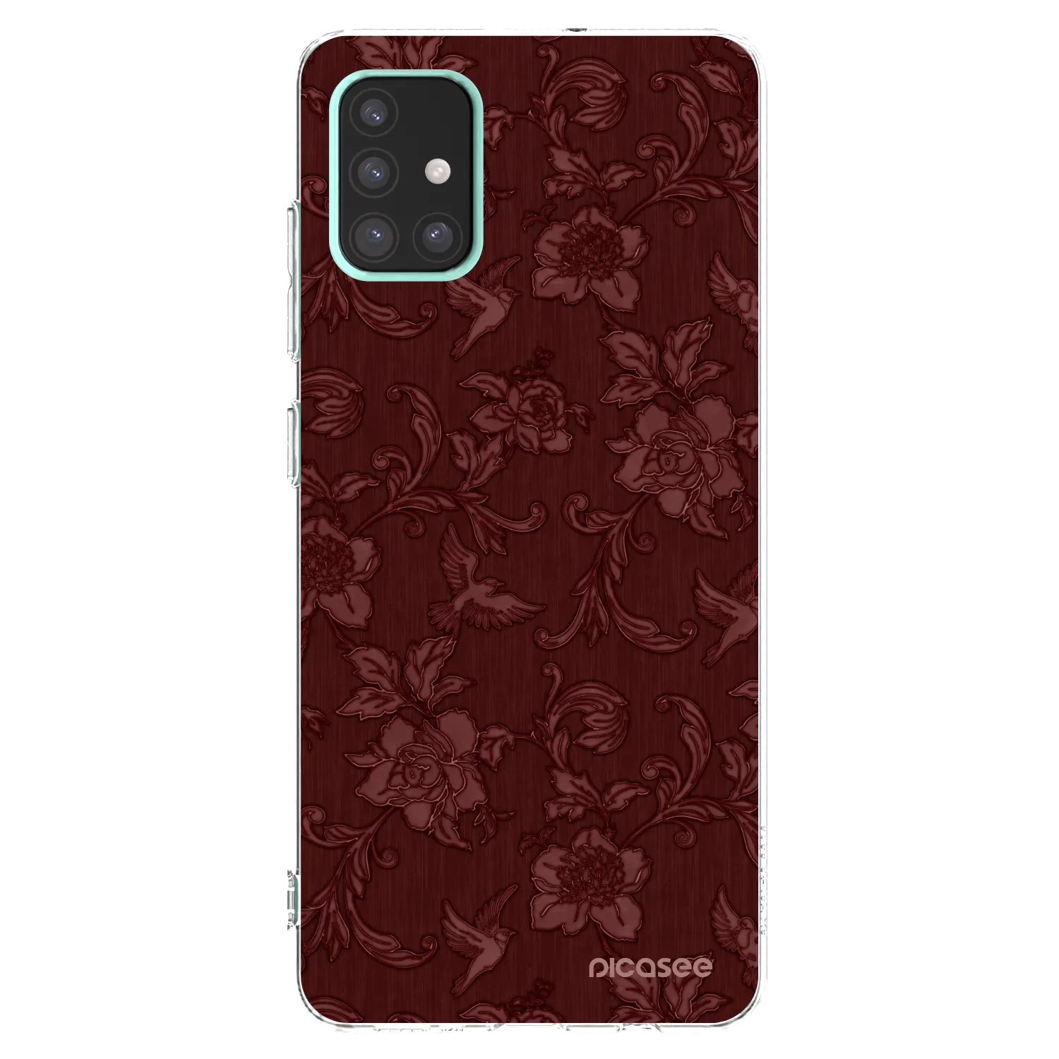 Picasee silikónový prehľadný obal pre Samsung Galaxy A51 A515F - Red Elegance