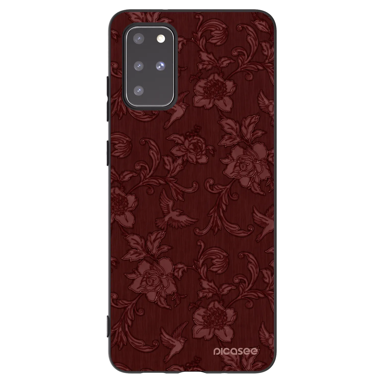 Picasee silikónový čierny obal pre Samsung Galaxy S20+ G985F - Red Elegance