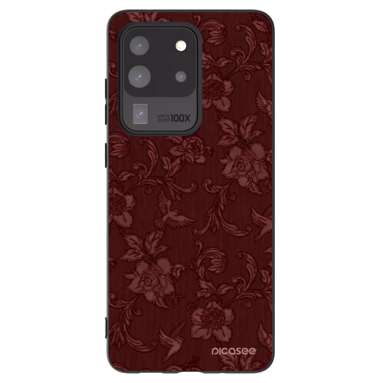 Picasee silikónový čierny obal pre Samsung Galaxy S20 Ultra 5G G988F - Red Elegance