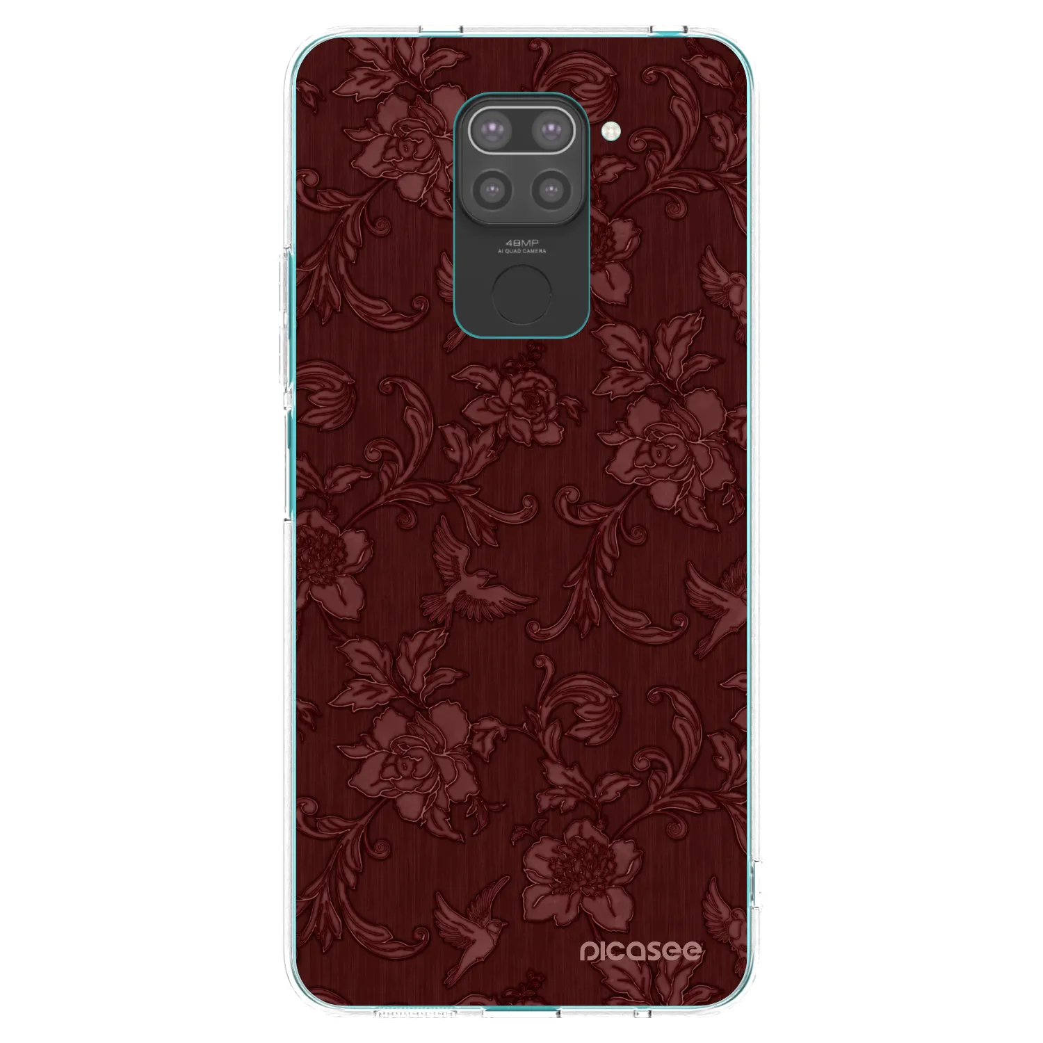 Picasee silikónový čierny obal pre Xiaomi Redmi Note 9 - Red Elegance