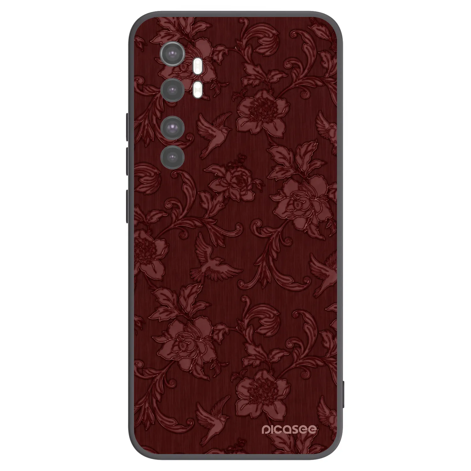 Picasee silikónový čierny obal pre Xiaomi Mi Note 10 Lite - Red Elegance