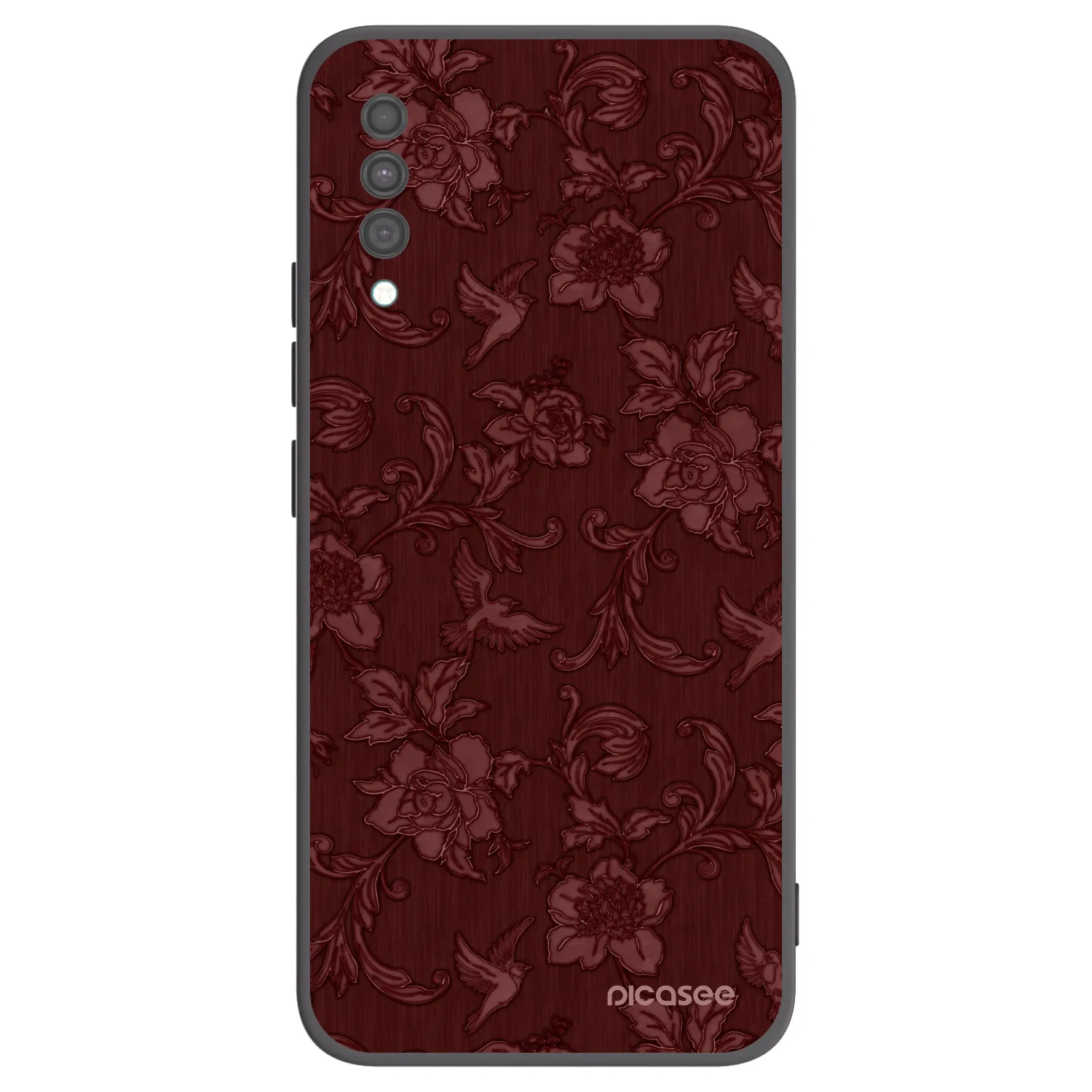 Picasee silikónový čierny obal pre Samsung Galaxy A30s A307F - Red Elegance