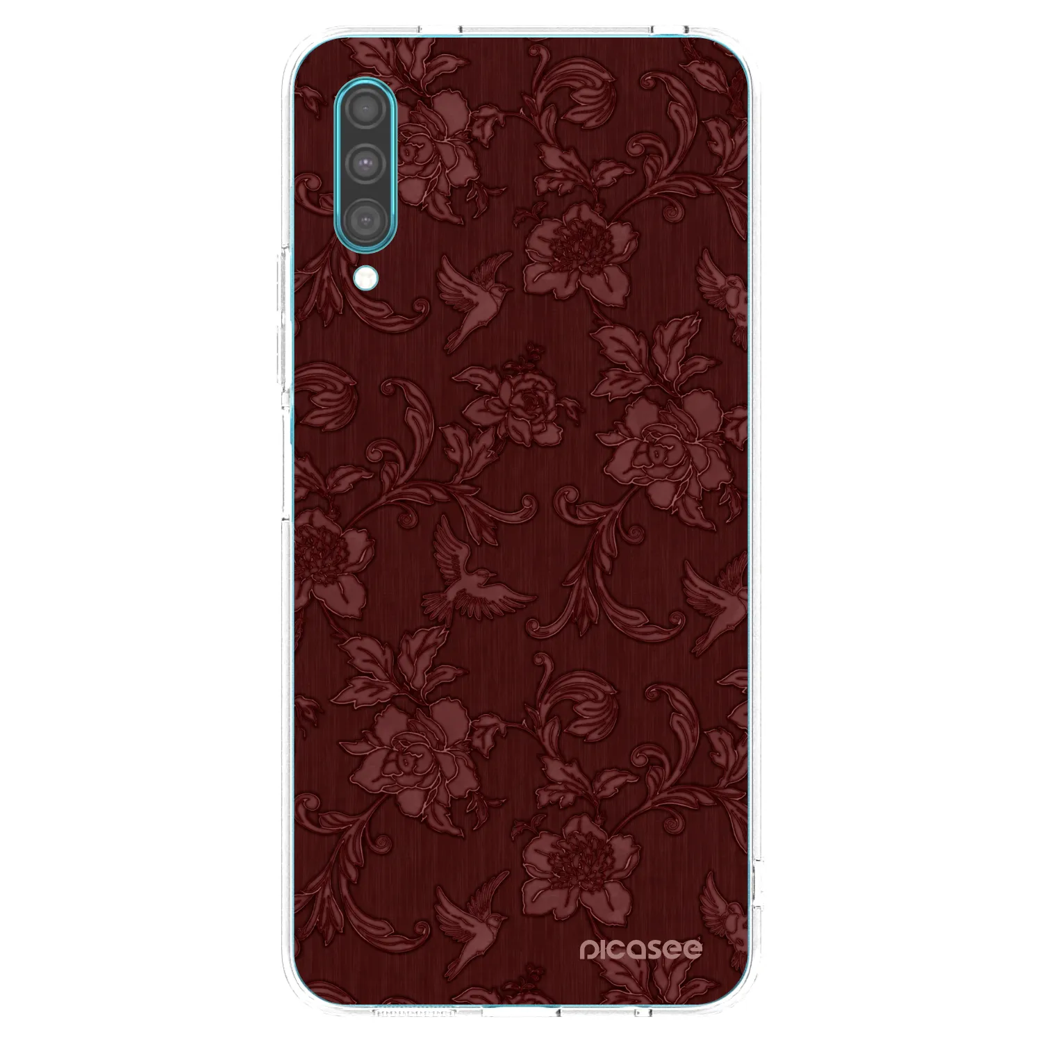 Picasee silikónový prehľadný obal pre Samsung Galaxy A30s A307F - Red Elegance