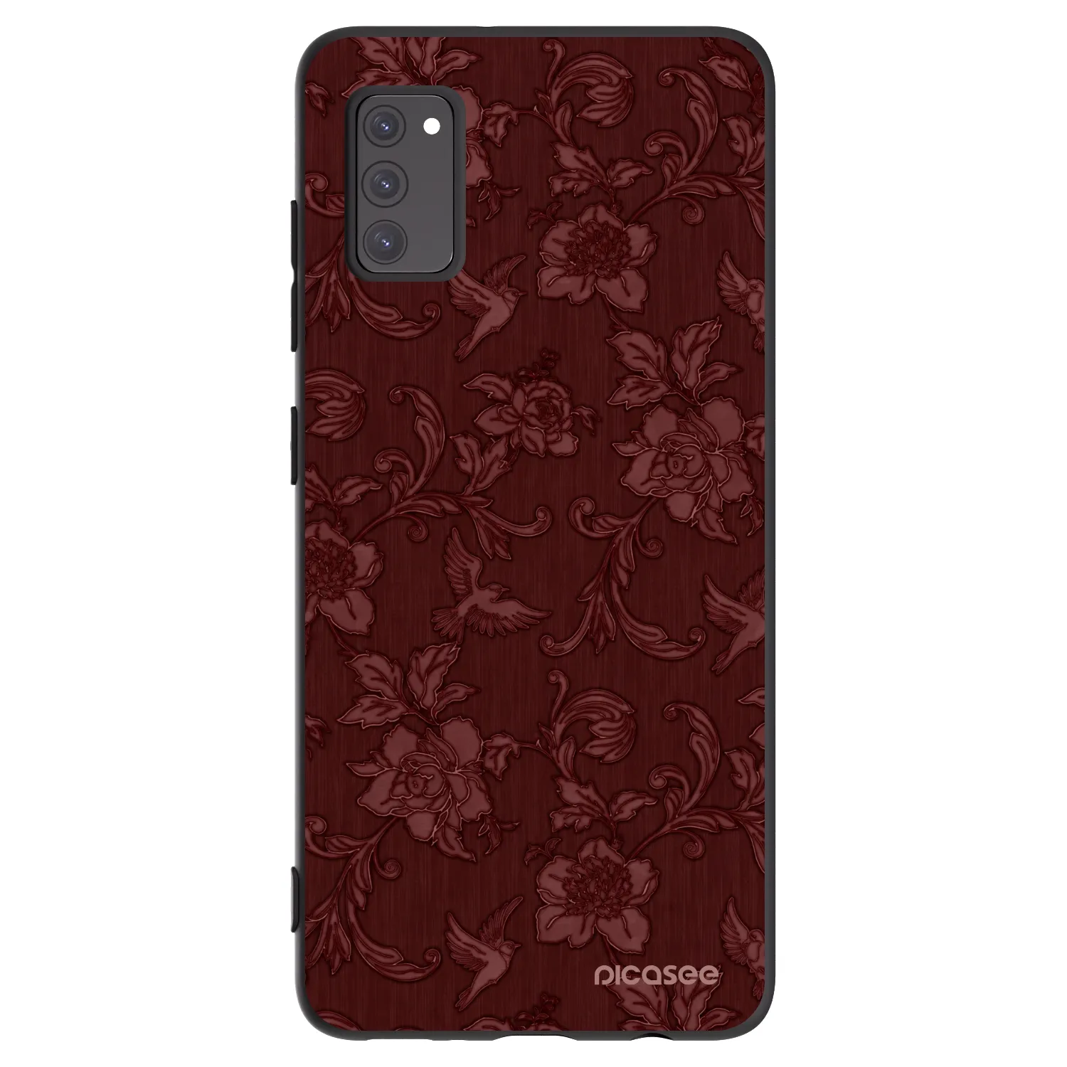 Picasee silikónový čierny obal pre Samsung Galaxy A41 A415F - Red Elegance