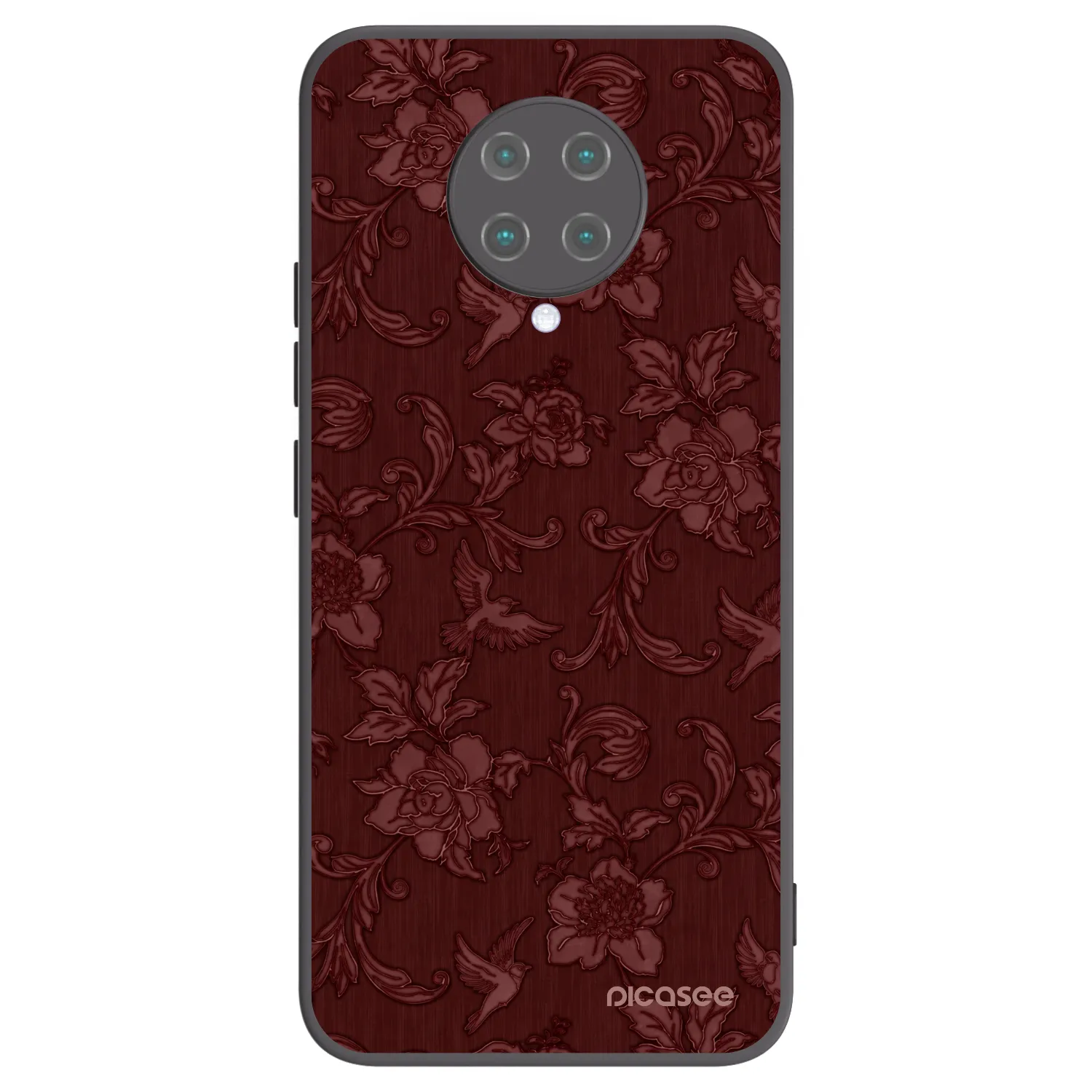Picasee silikónový čierny obal pre Xiaomi Poco F2 Pro - Red Elegance