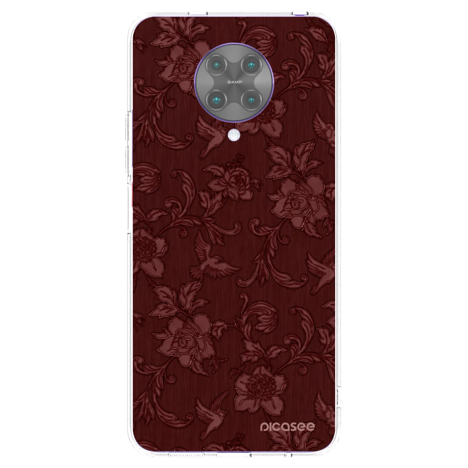 Picasee silikónový prehľadný obal pre Xiaomi Poco F2 Pro - Red Elegance
