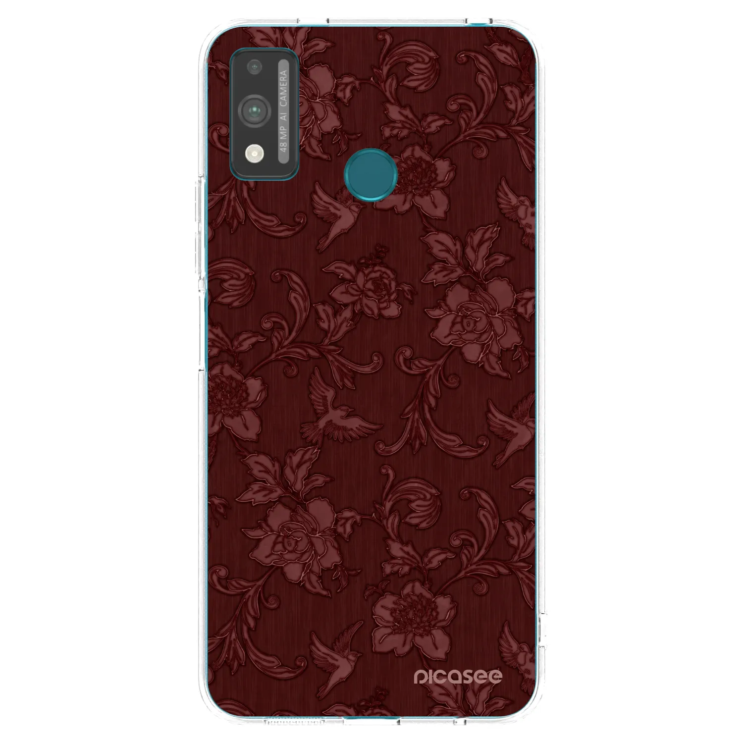 Picasee silikónový prehľadný obal pre Honor 9X Lite - Red Elegance