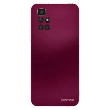 Picasee silikónový prehľadný obal pre Xiaomi Redmi 10 - Velvet Bordeaux