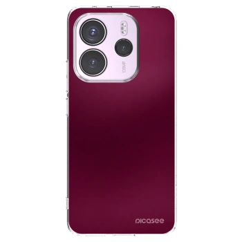 Picasee silikónový prehľadný obal pre Xiaomi Redmi Note 14 4G - Velvet Bordeaux