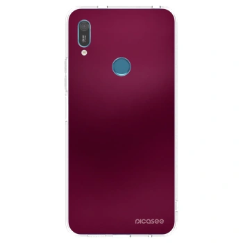 Picasee silikónový prehľadný obal pre Huawei Y6 2019 - Velvet Bordeaux