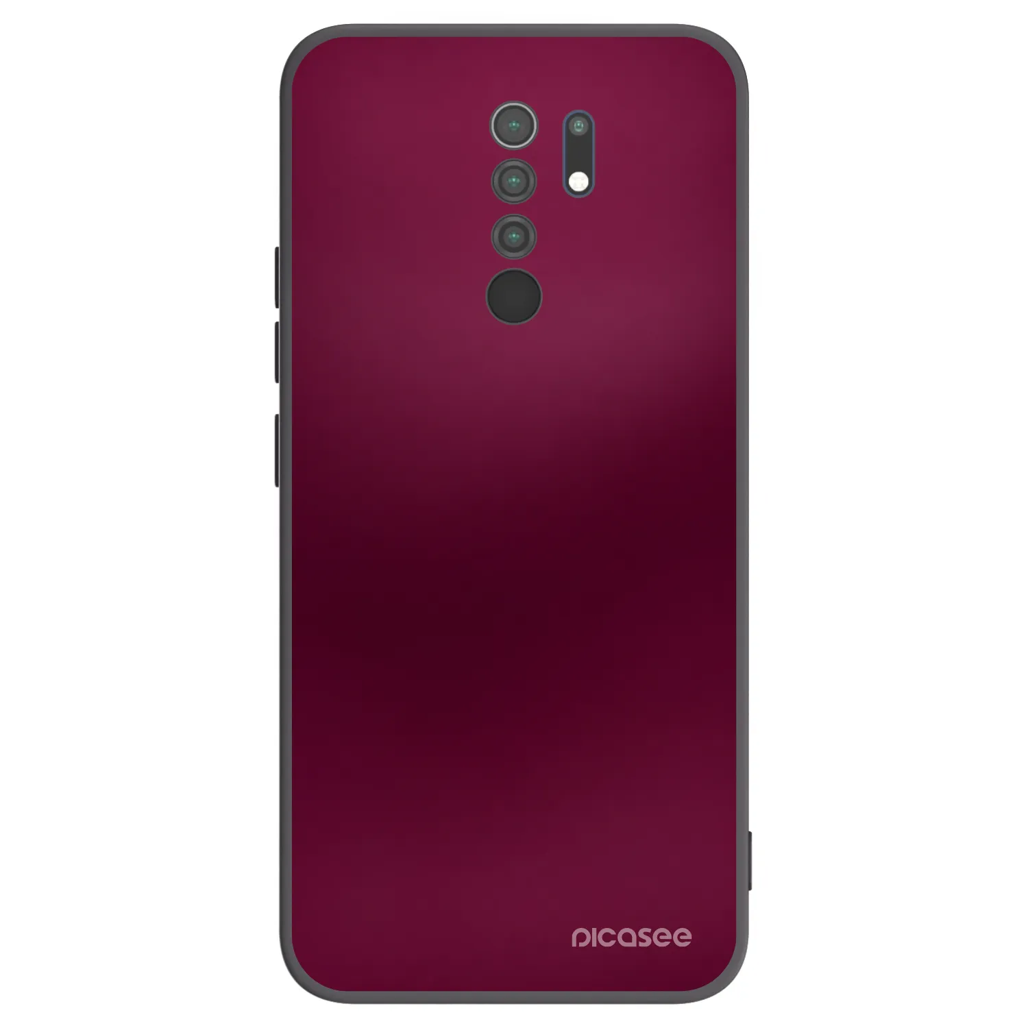 Picasee silikónový čierny obal pre Xiaomi Redmi 9 - Velvet Bordeaux