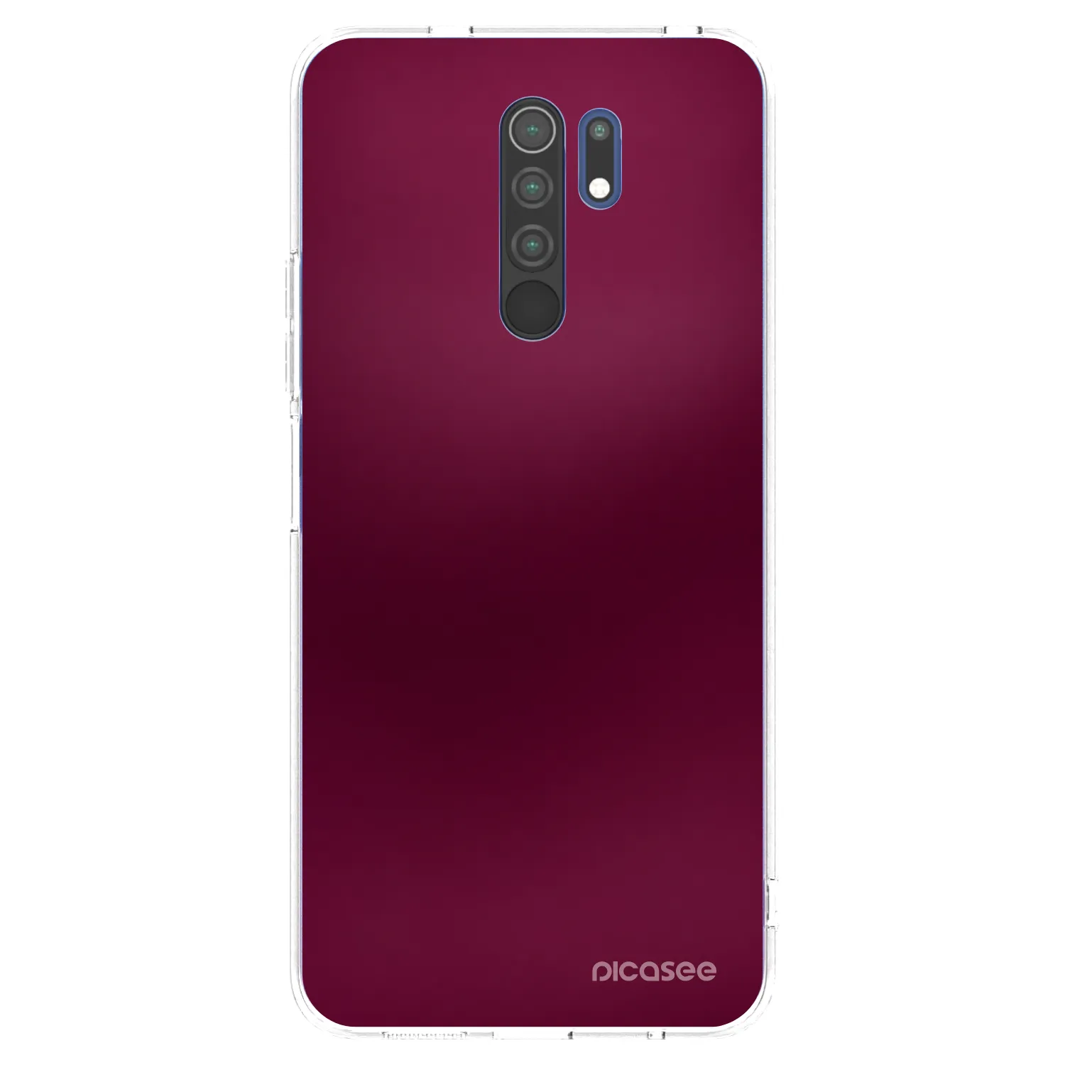 Picasee silikónový prehľadný obal pre Xiaomi Redmi 9 - Velvet Bordeaux