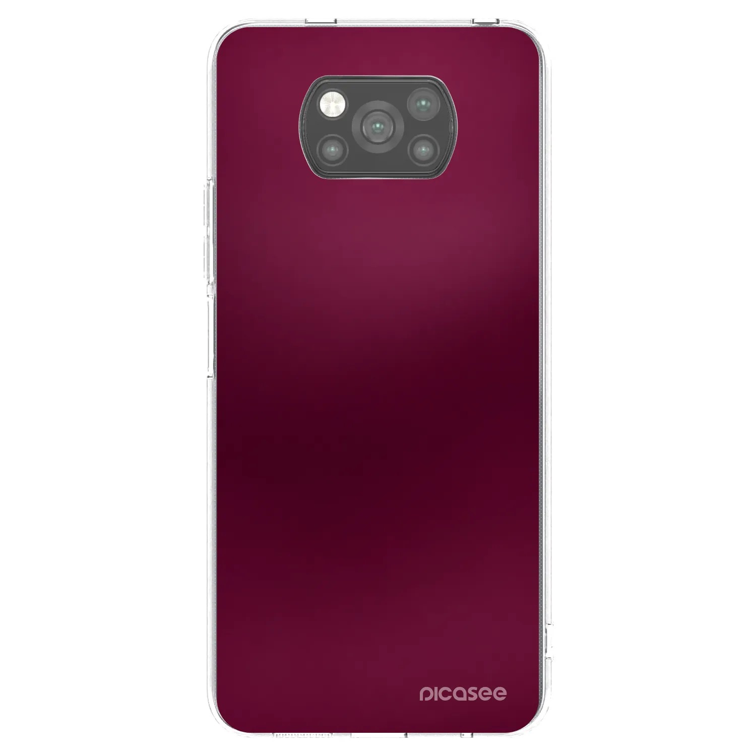 Picasee silikónový čierny obal pre Xiaomi Poco X3 - Velvet Bordeaux