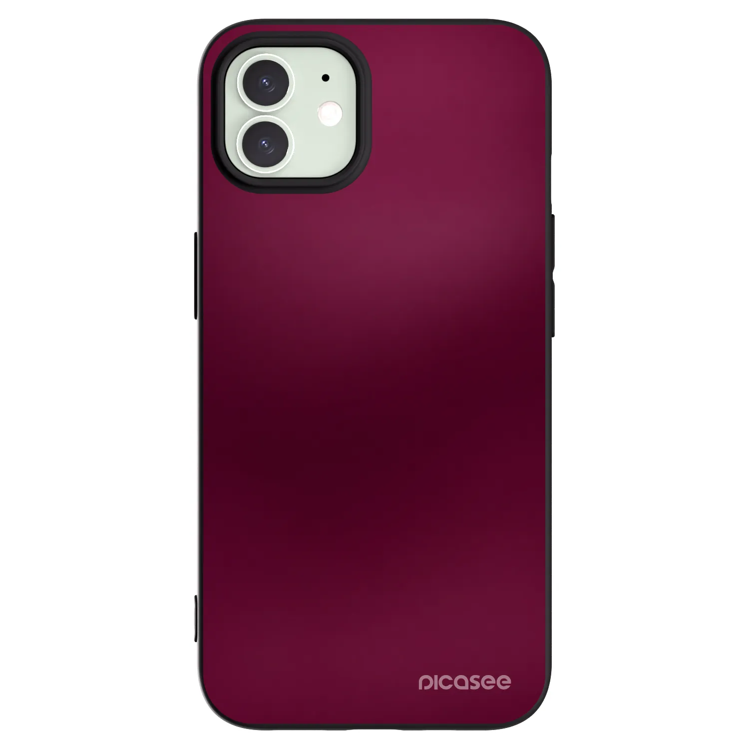 Picasee silikónový čierny obal pre Apple iPhone 12 Pro - Velvet Bordeaux