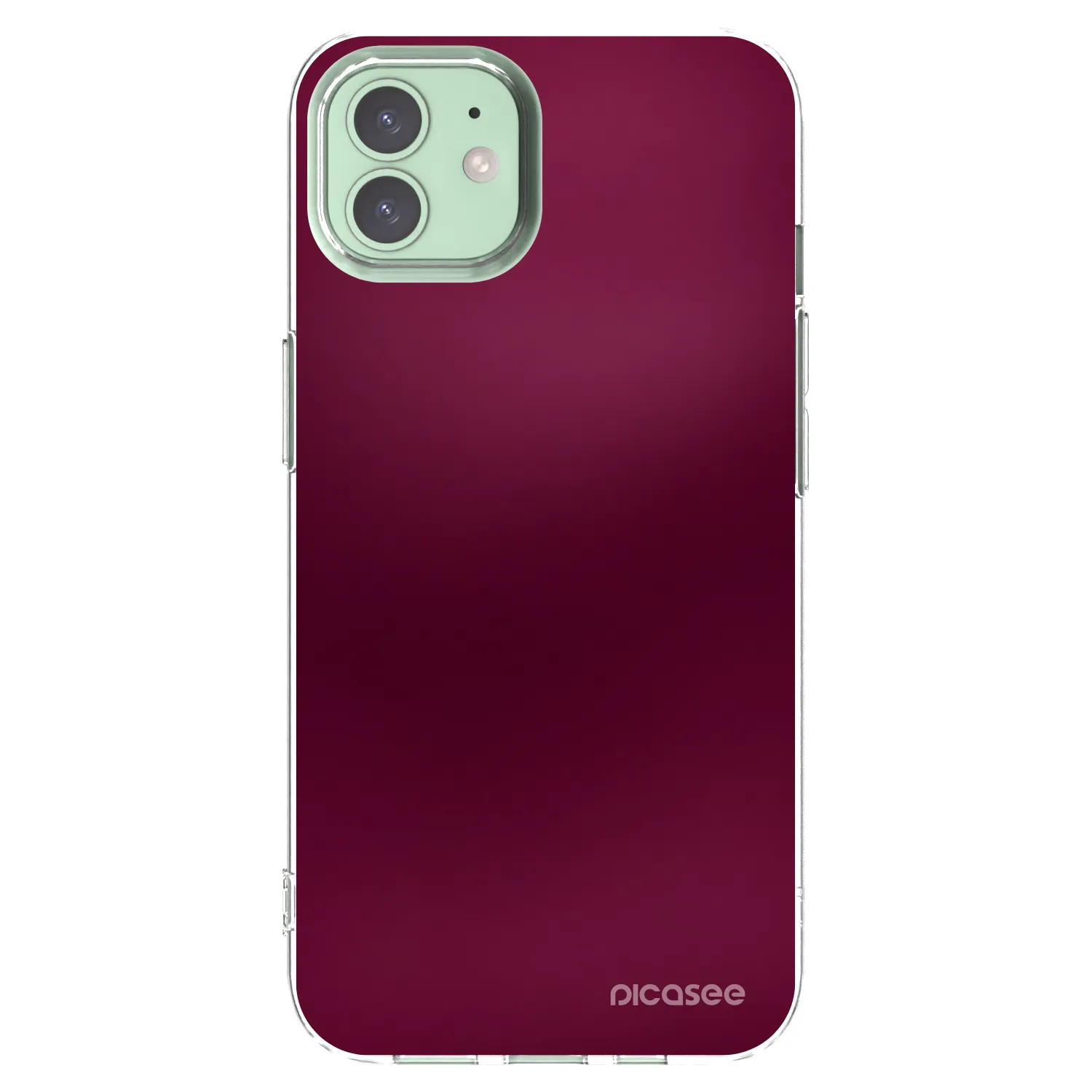 Picasee silikónový prehľadný obal pre Apple iPhone 12 Pro - Velvet Bordeaux