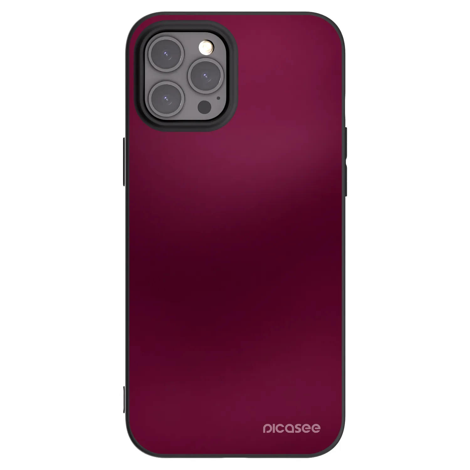 Picasee silikónový čierny obal pre Apple iPhone 12 Pro Max - Velvet Bordeaux