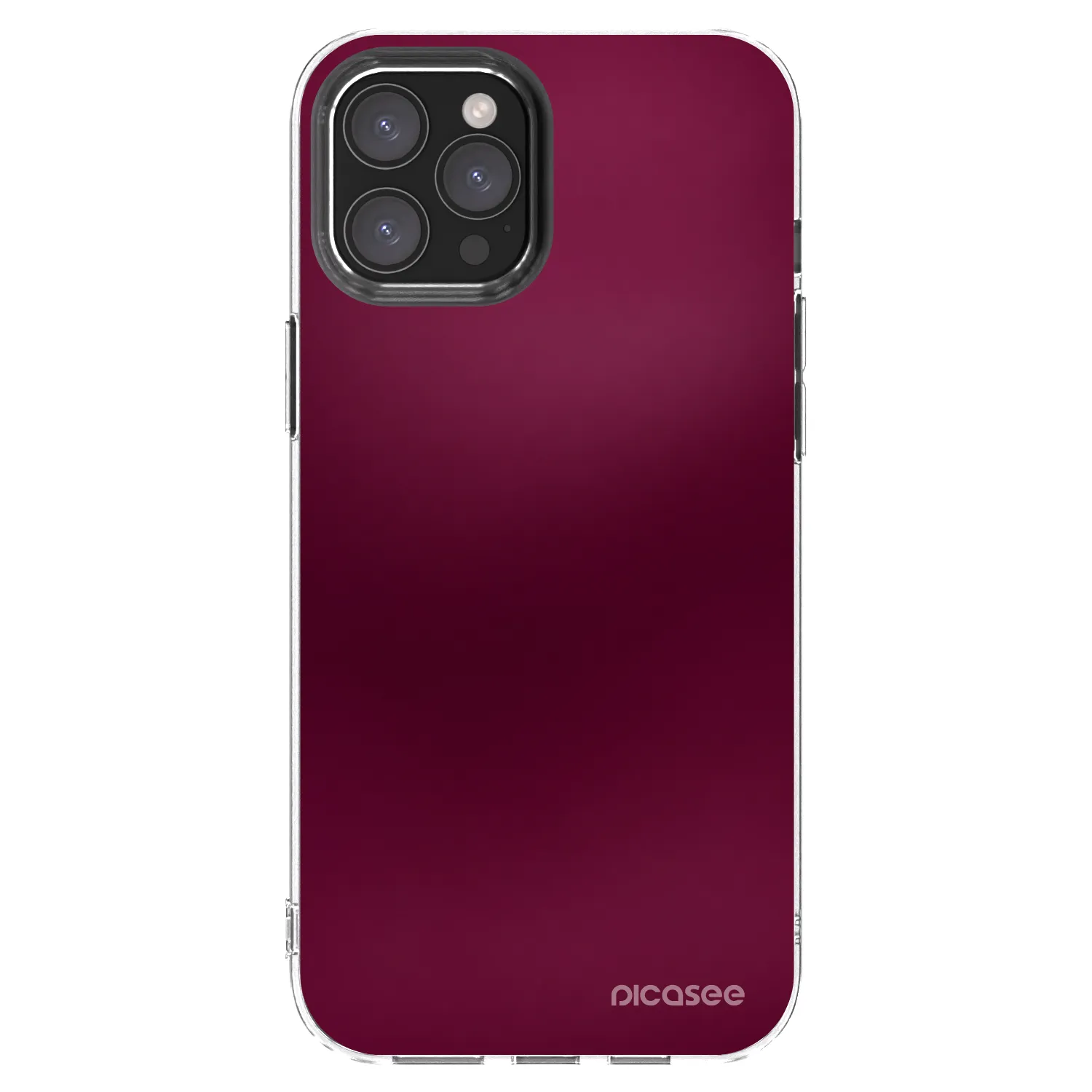 Picasee silikónový prehľadný obal pre Apple iPhone 12 Pro Max - Velvet Bordeaux