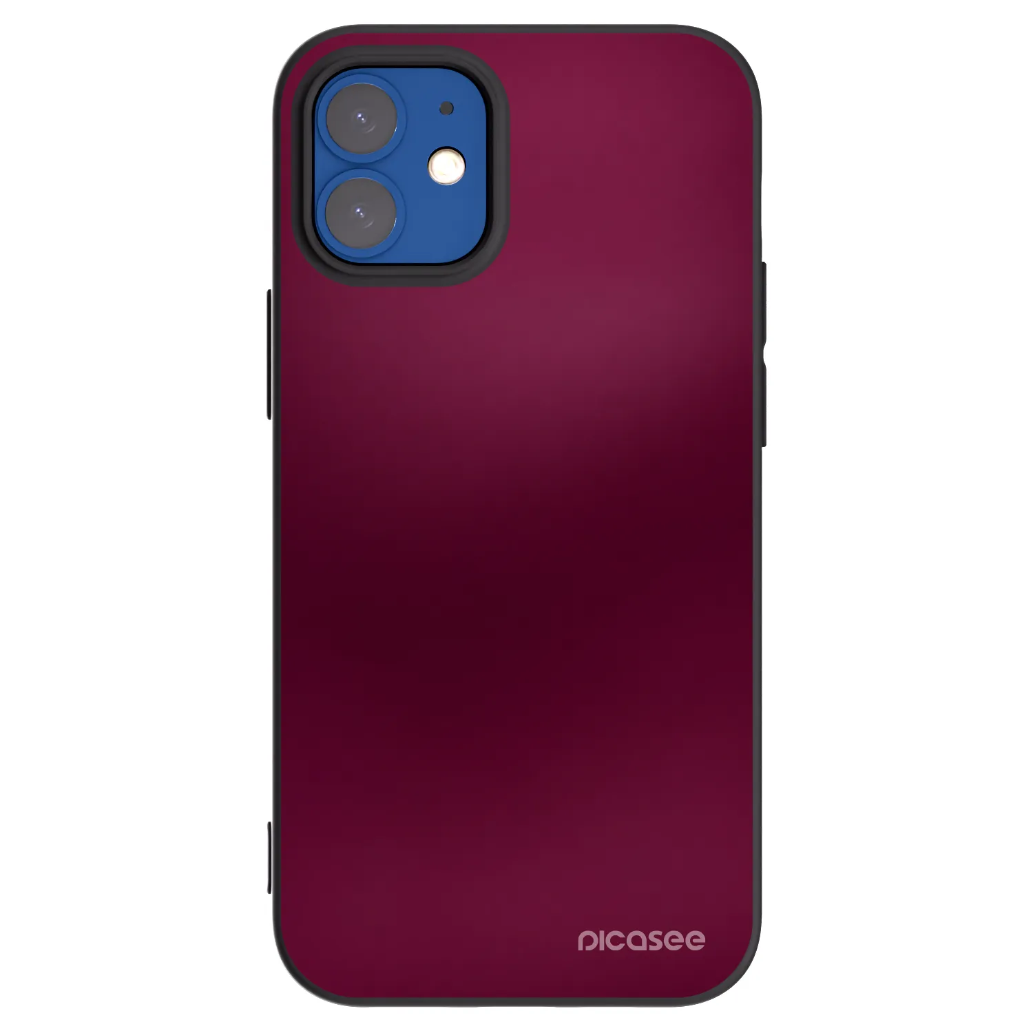 Picasee silikónový čierny obal pre Apple iPhone 12 mini - Velvet Bordeaux