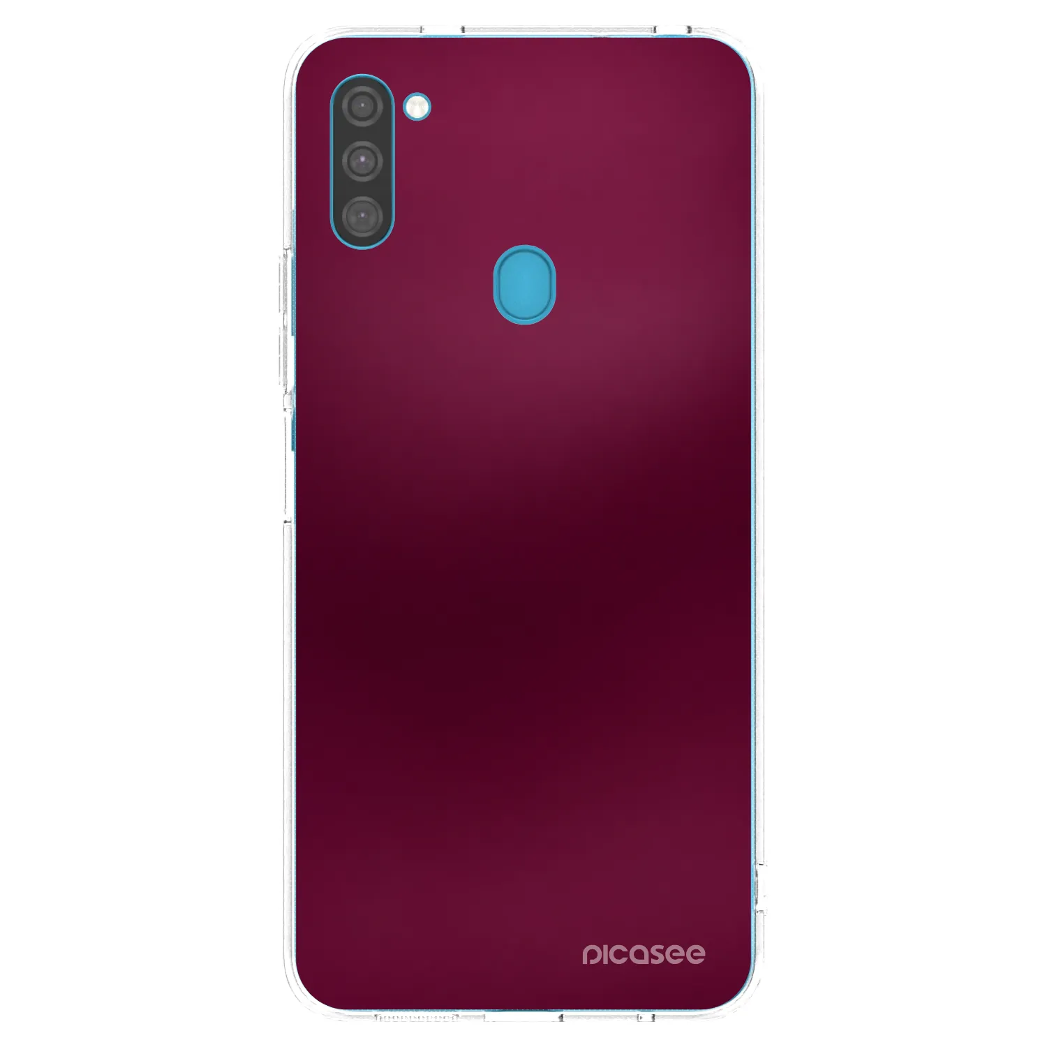 Picasee silikónový prehľadný obal pre Samsung Galaxy M11 - Velvet Bordeaux