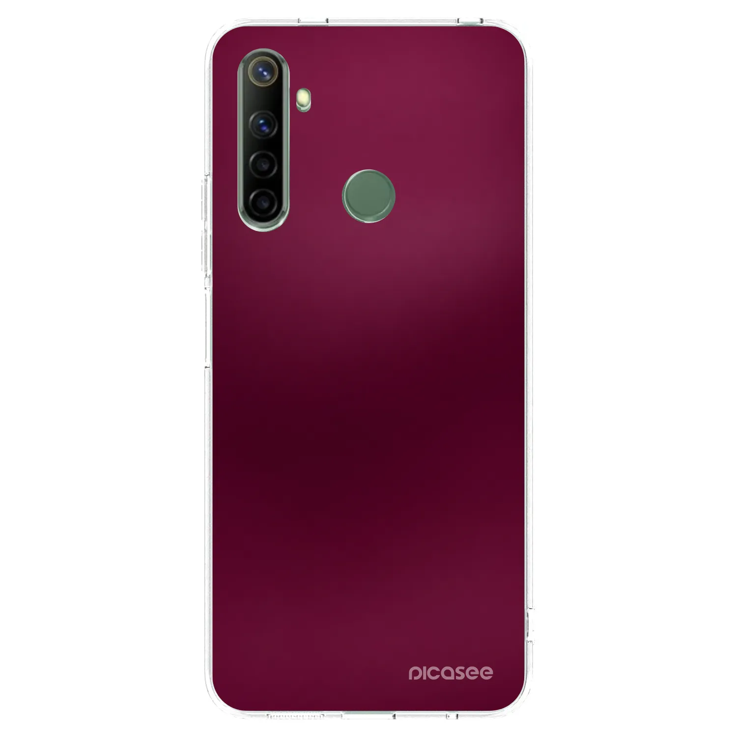 Picasee silikónový prehľadný obal pre Realme 6i - Velvet Bordeaux