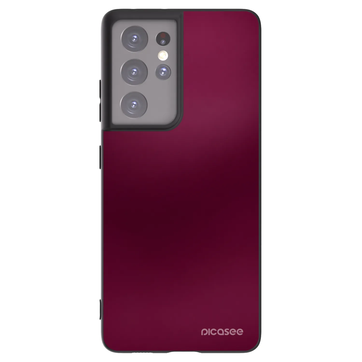 Picasee silikónový čierny obal pre Samsung Galaxy S21 Ultra 5G G998B - Velvet Bordeaux