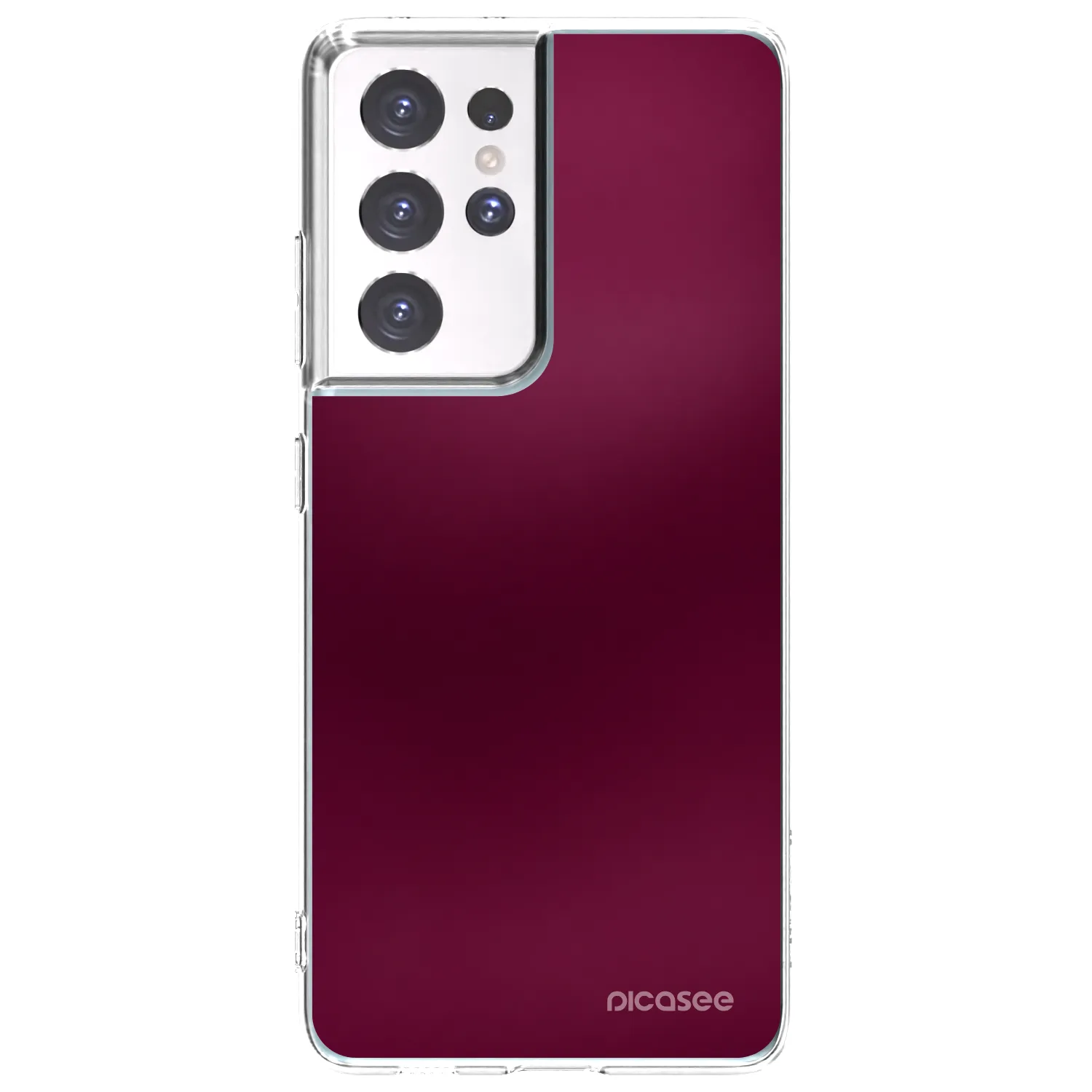 Picasee silikónový prehľadný obal pre Samsung Galaxy S21 Ultra 5G G998B - Velvet Bordeaux