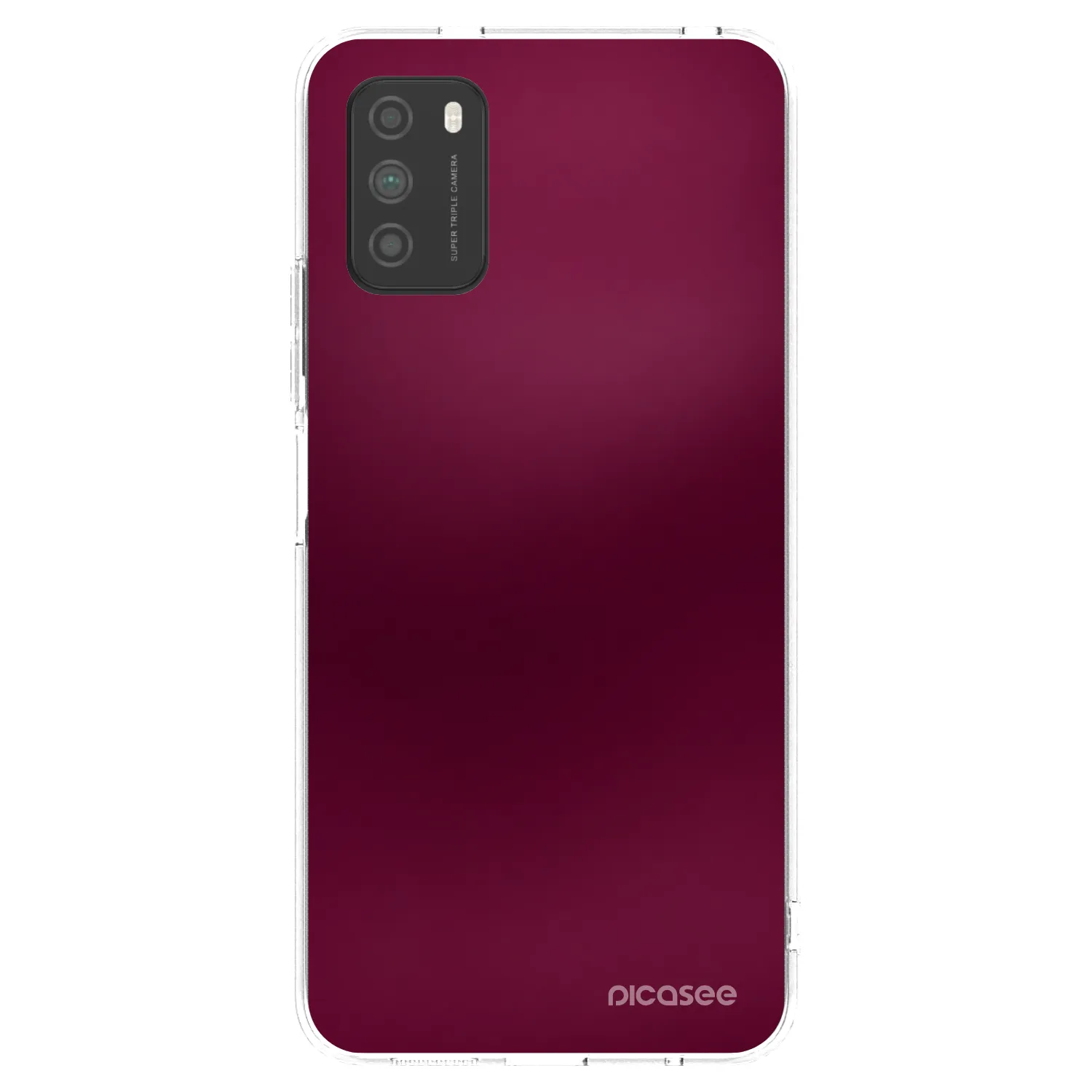 Picasee silikónový prehľadný obal pre Xiaomi Poco M3 - Velvet Bordeaux